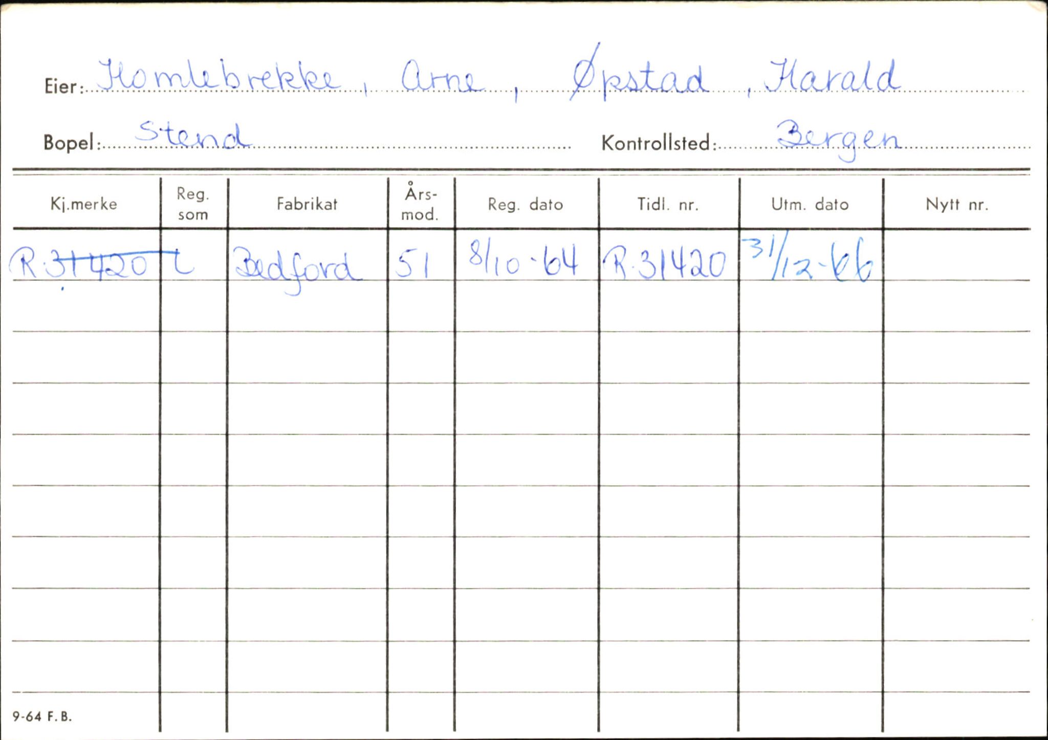 Statens vegvesen, Hordaland vegkontor, AV/SAB-A-5201/2/Ha/L0024: R-eierkort H, 1920-1971, s. 6