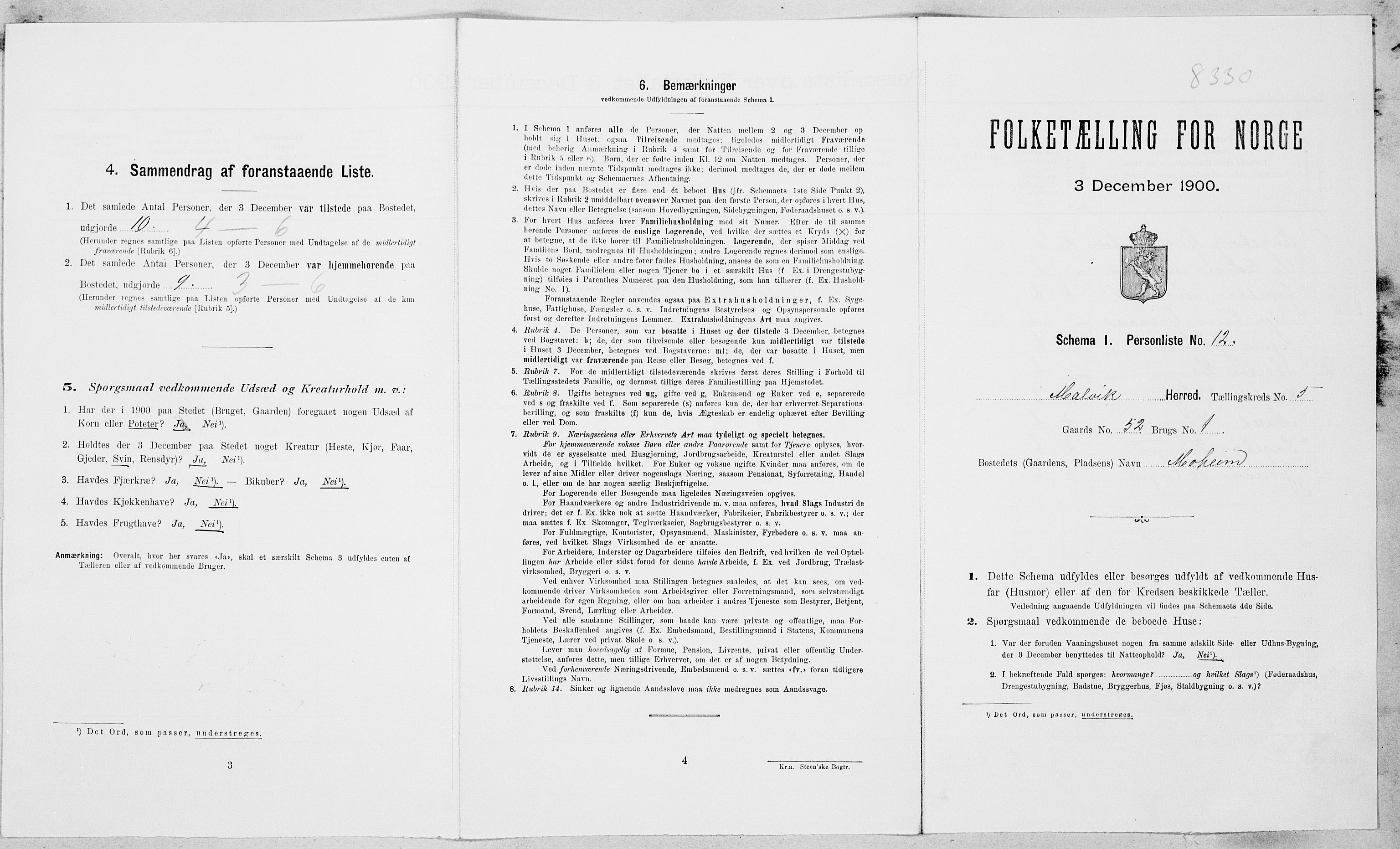 , Folketelling 1900 for 1663 Malvik herred, 1900, s. 403