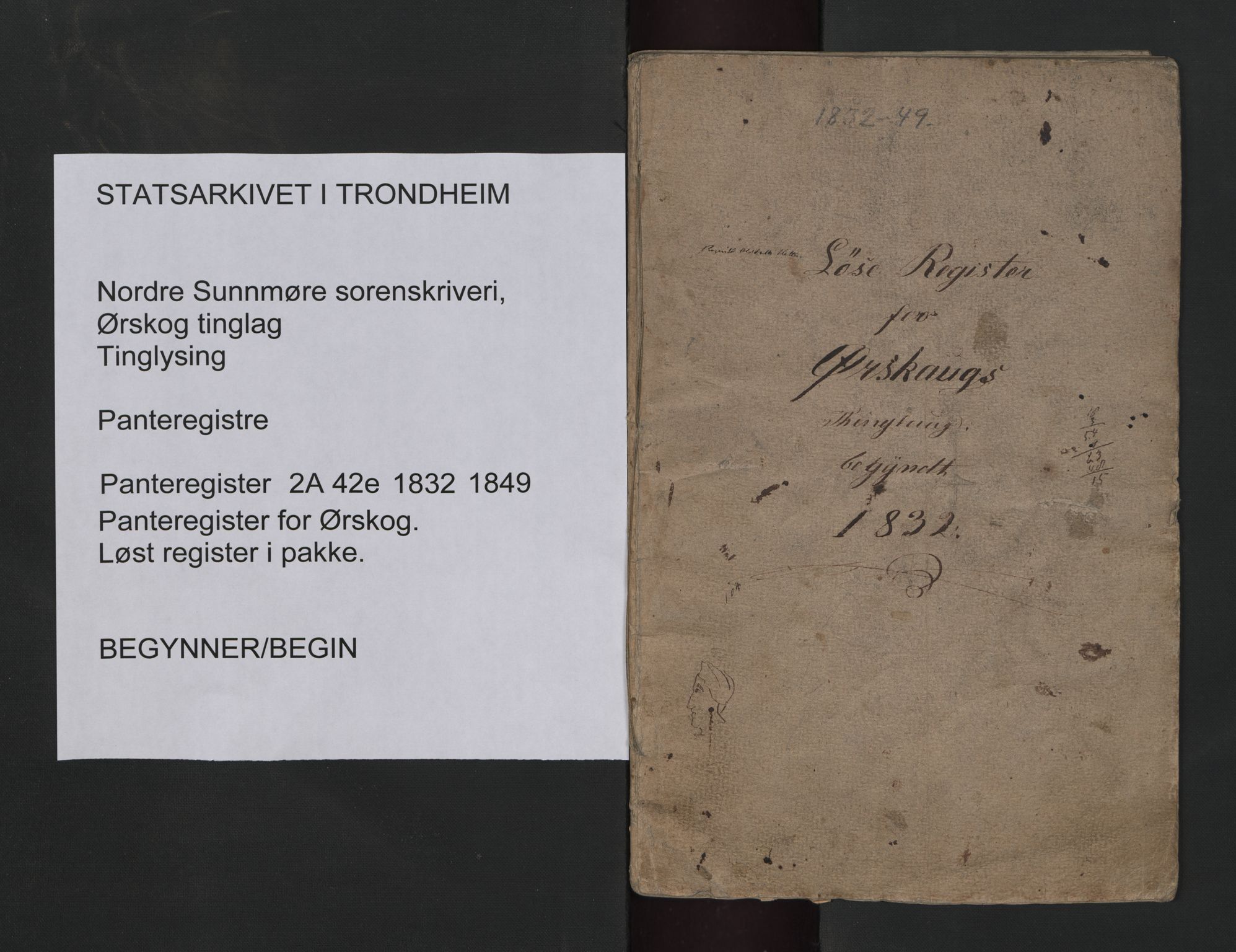 Nordre Sunnmøre sorenskriveri, SAT/A-0006/1/2/2A/L0042: Panteregister nr. 42e, 1832-1849