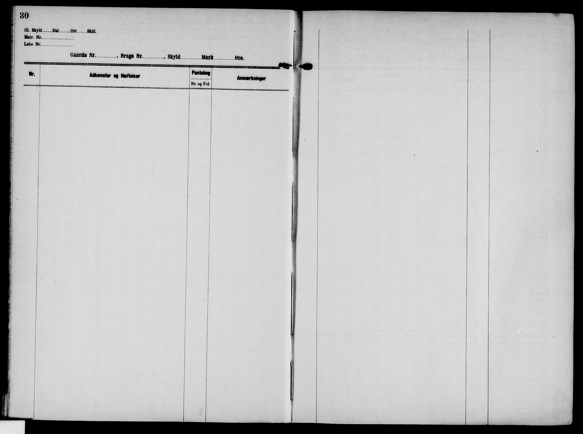 Solør tingrett, AV/SAH-TING-008/H/Ha/Hak/L0004: Panteregister nr. IV, 1900-1935, s. 30