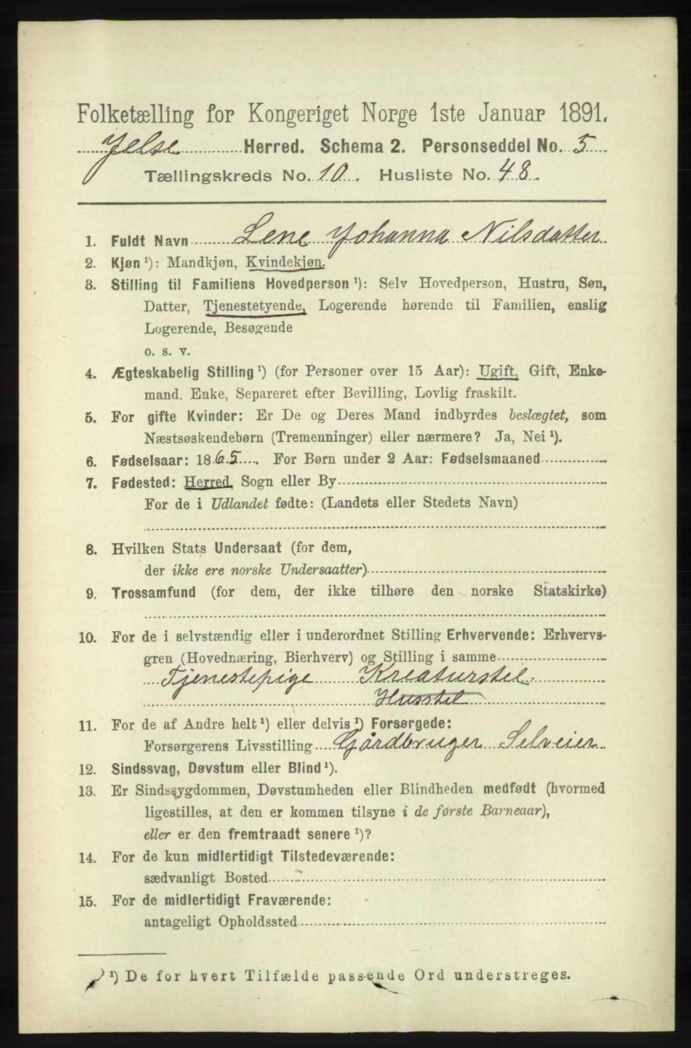RA, Folketelling 1891 for 1138 Jelsa herred, 1891, s. 2703