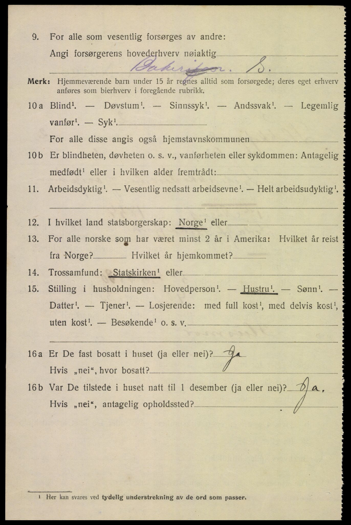 SAK, Folketelling 1920 for 1004 Flekkefjord kjøpstad, 1920, s. 3227