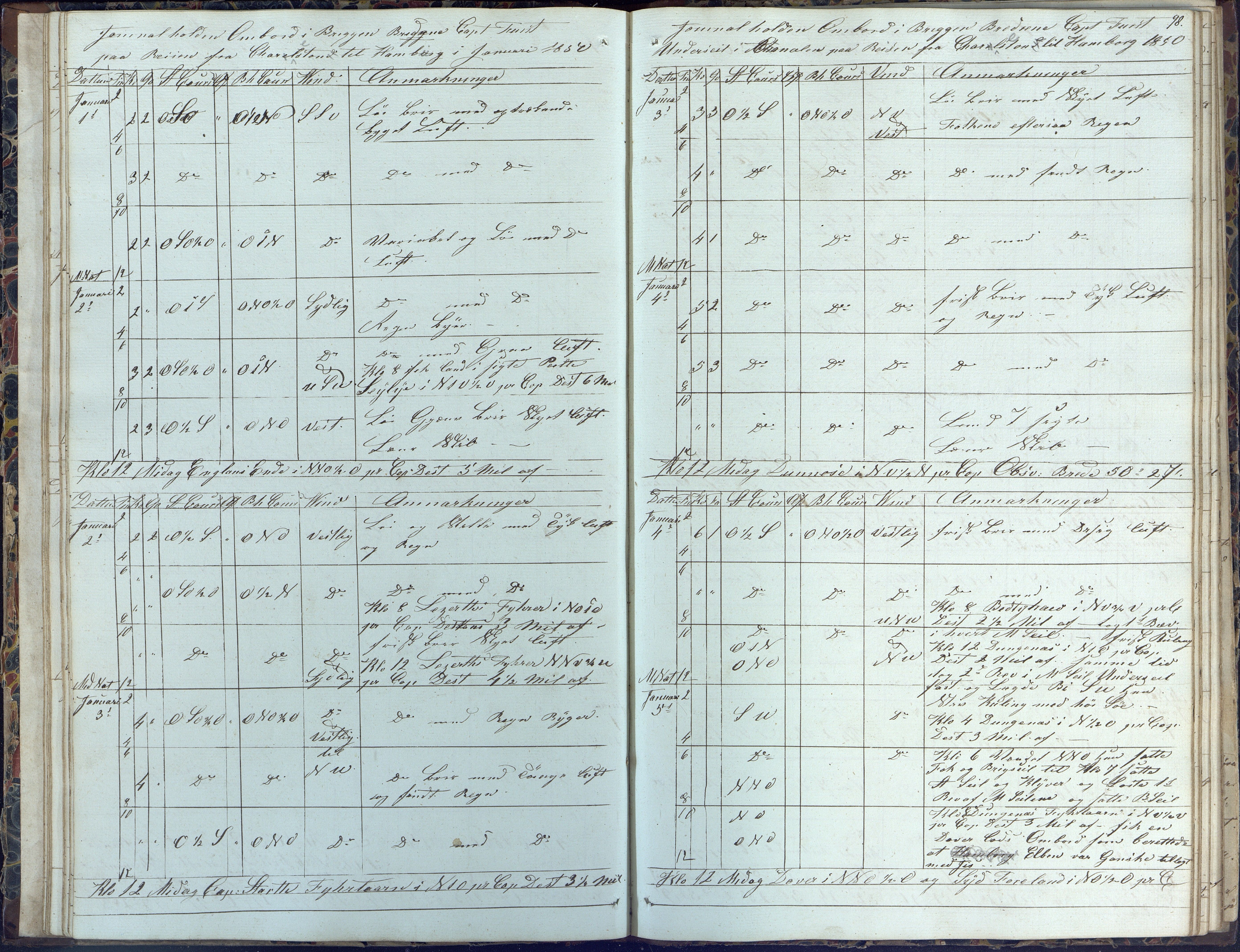 Fartøysarkivet, AAKS/PA-1934/F/L0062/0001: Flere fartøy (se mappenivå) / Brødrene (brigg), 1849-1858, s. 98
