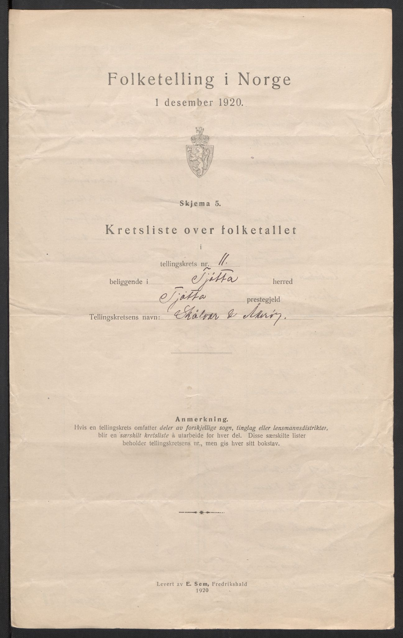SAT, Folketelling 1920 for 1817 Tjøtta herred, 1920, s. 41