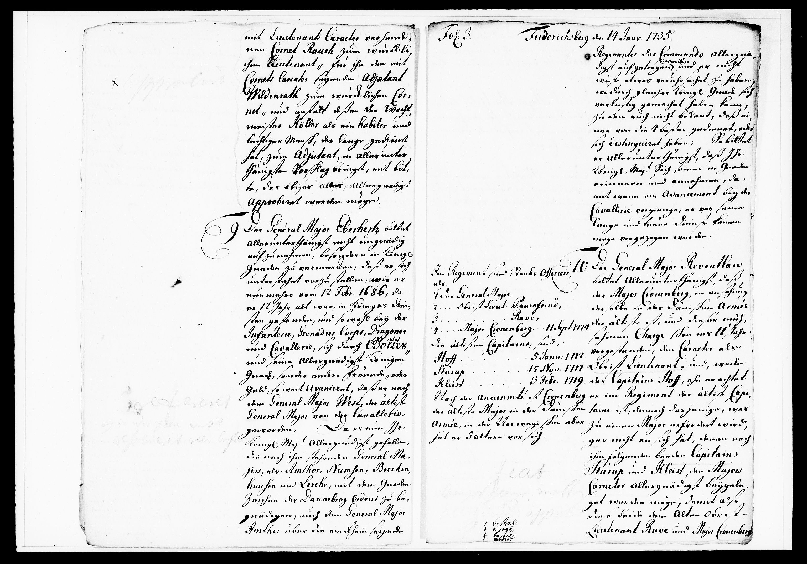 Krigskollegiet, Krigskancelliet, DRA/A-0006/-/1122-1129: Refererede sager, 1735, s. 18