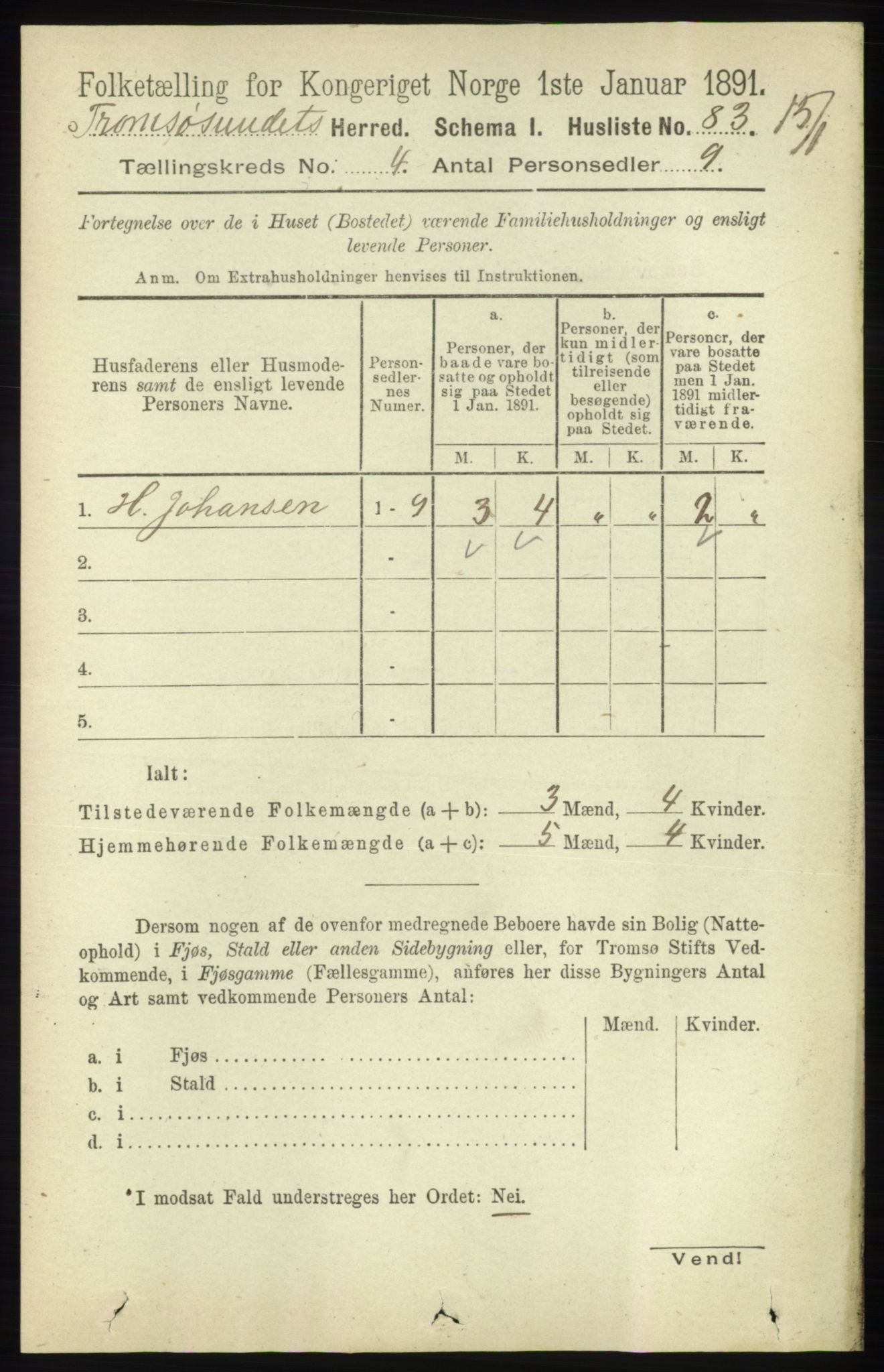 RA, Folketelling 1891 for 1934 Tromsøysund herred, 1891, s. 1540