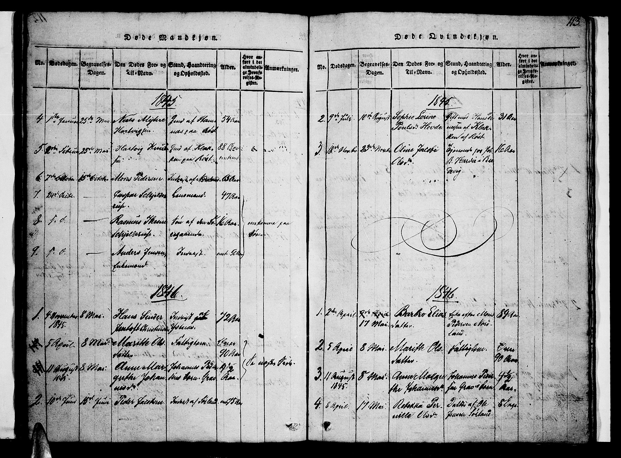 Ministerialprotokoller, klokkerbøker og fødselsregistre - Nordland, AV/SAT-A-1459/807/L0120: Ministerialbok nr. 807A03, 1821-1848, s. 113