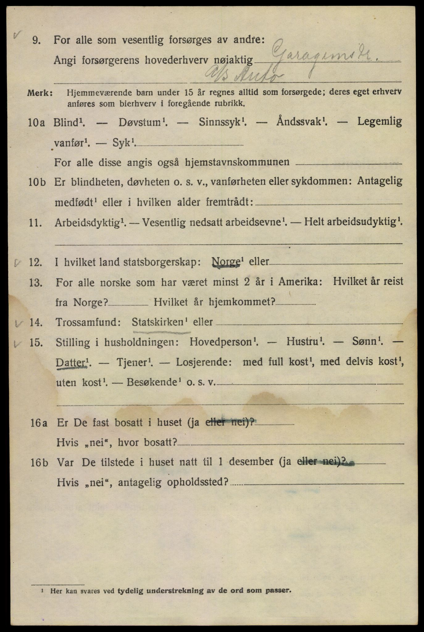 SAO, Folketelling 1920 for 0301 Kristiania kjøpstad, 1920, s. 364736