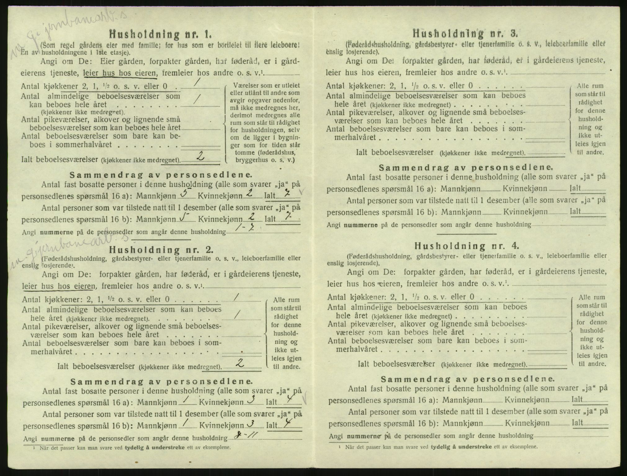 SAKO, Folketelling 1920 for 0820 Lunde herred, 1920, s. 48