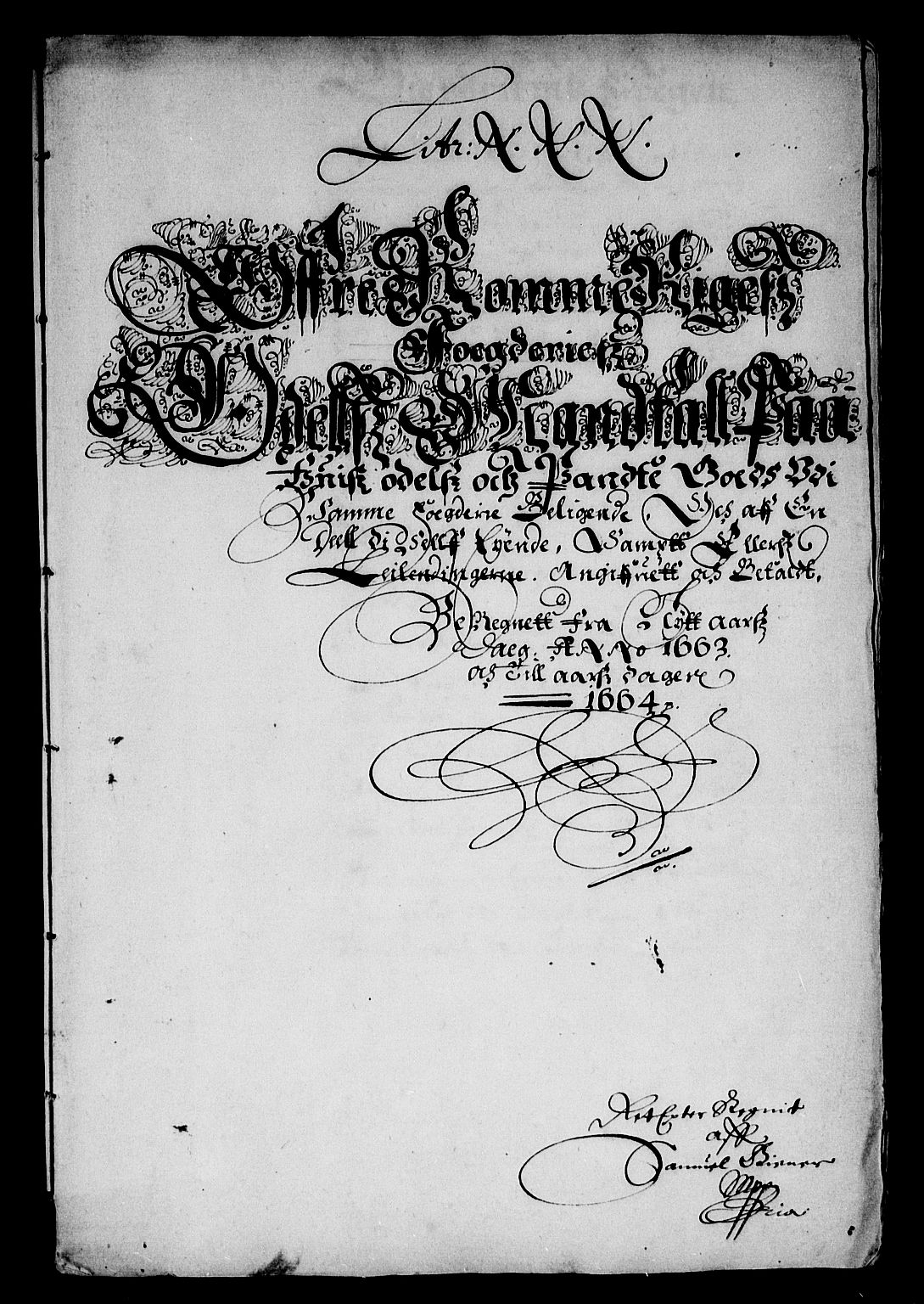 Rentekammeret inntil 1814, Reviderte regnskaper, Stiftamtstueregnskaper, Landkommissariatet på Akershus og Akershus stiftamt, AV/RA-EA-5869/R/Ra/L0017: Landkommissariatet på Akershus, 1663