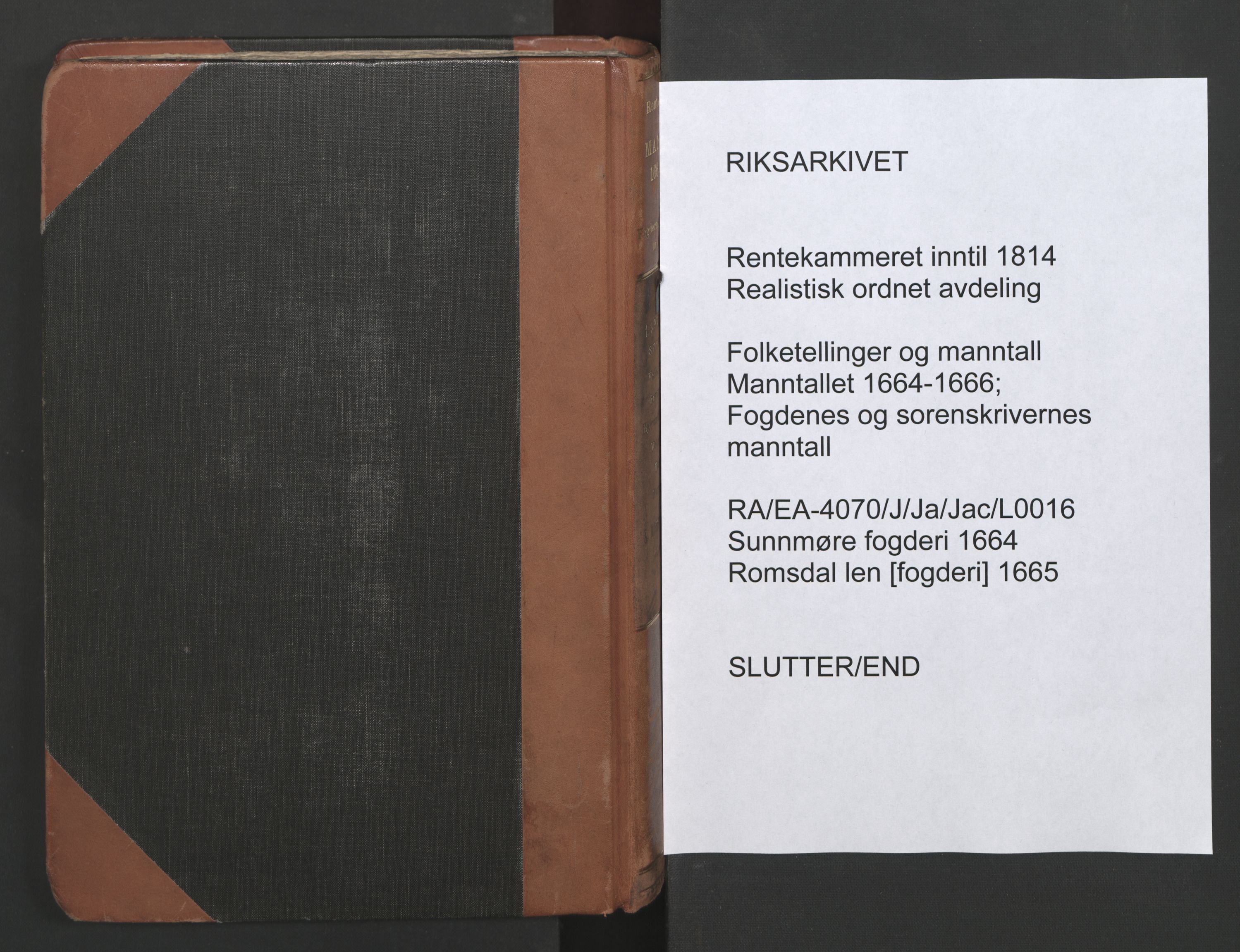RA, Fogdenes og sorenskrivernes manntall 1664-1666, nr. 16: Romsdal fogderi og Sunnmøre fogderi, 1664-1665