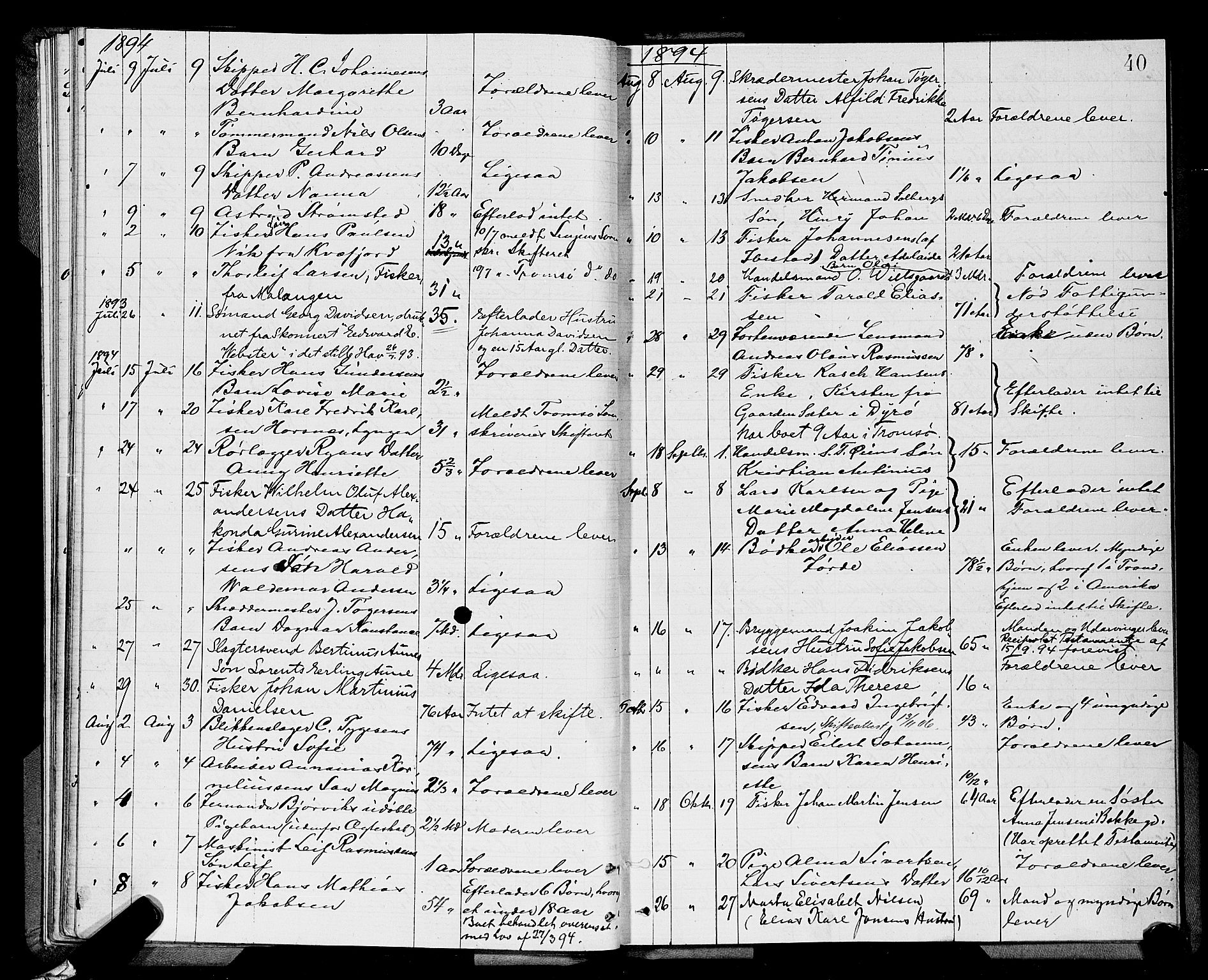 Tromsø byfogd/byrett, AV/SATØ-SATØ-0063/1/M/Mb/L0652: Dødsanmeldelsesprotokoll, 1882-1901, s. 39b-40a