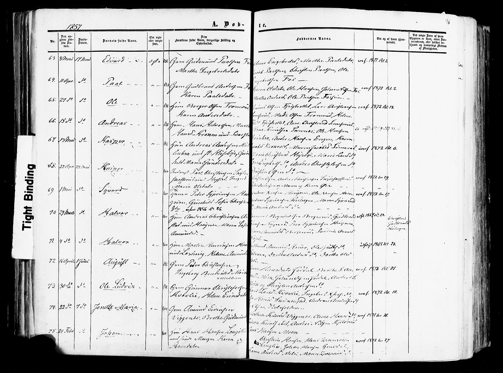 Aurskog prestekontor Kirkebøker, AV/SAO-A-10304a/F/Fa/L0007: Ministerialbok nr. I 7, 1854-1877, s. 36