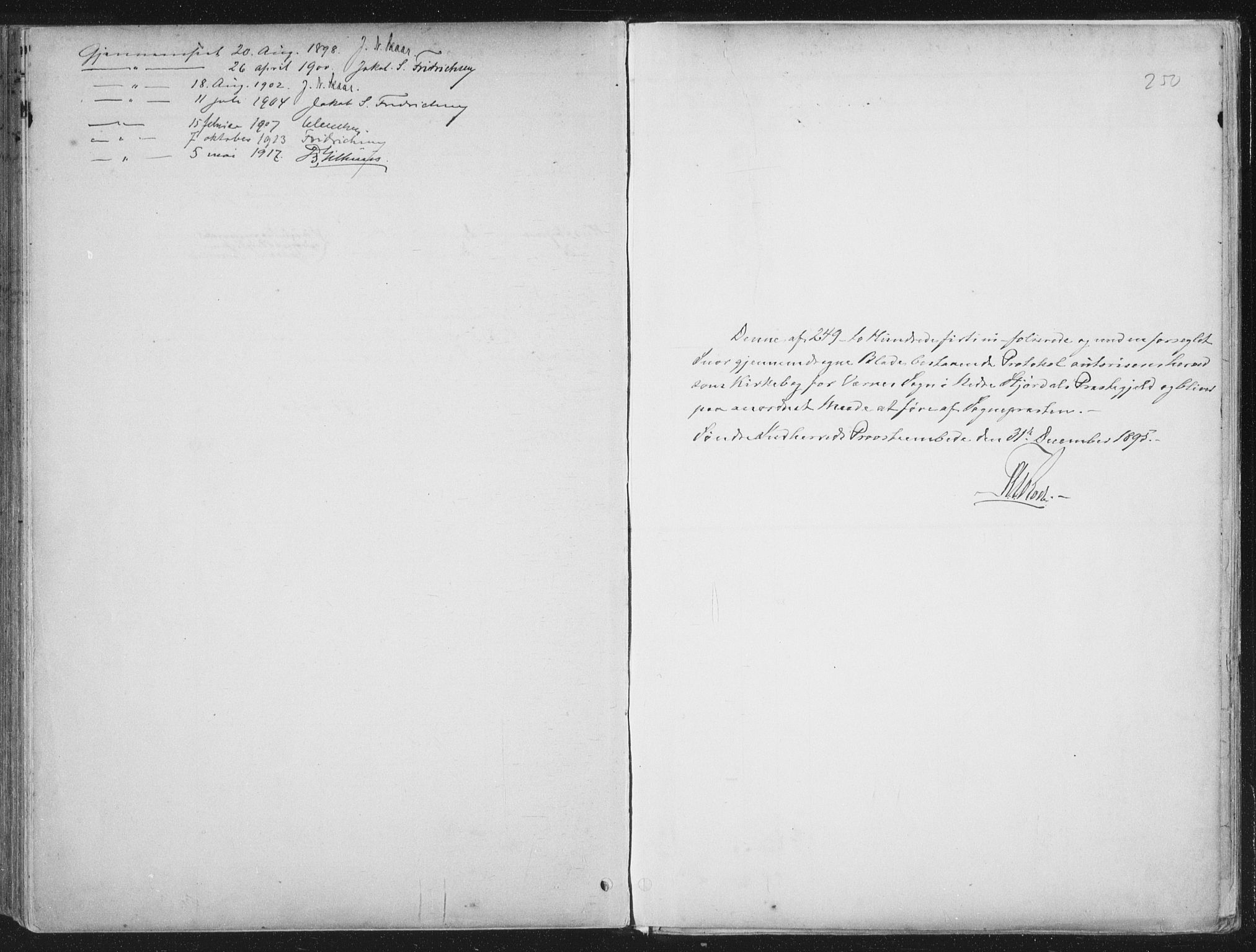 Ministerialprotokoller, klokkerbøker og fødselsregistre - Nord-Trøndelag, AV/SAT-A-1458/709/L0082: Ministerialbok nr. 709A22, 1896-1916, s. 250