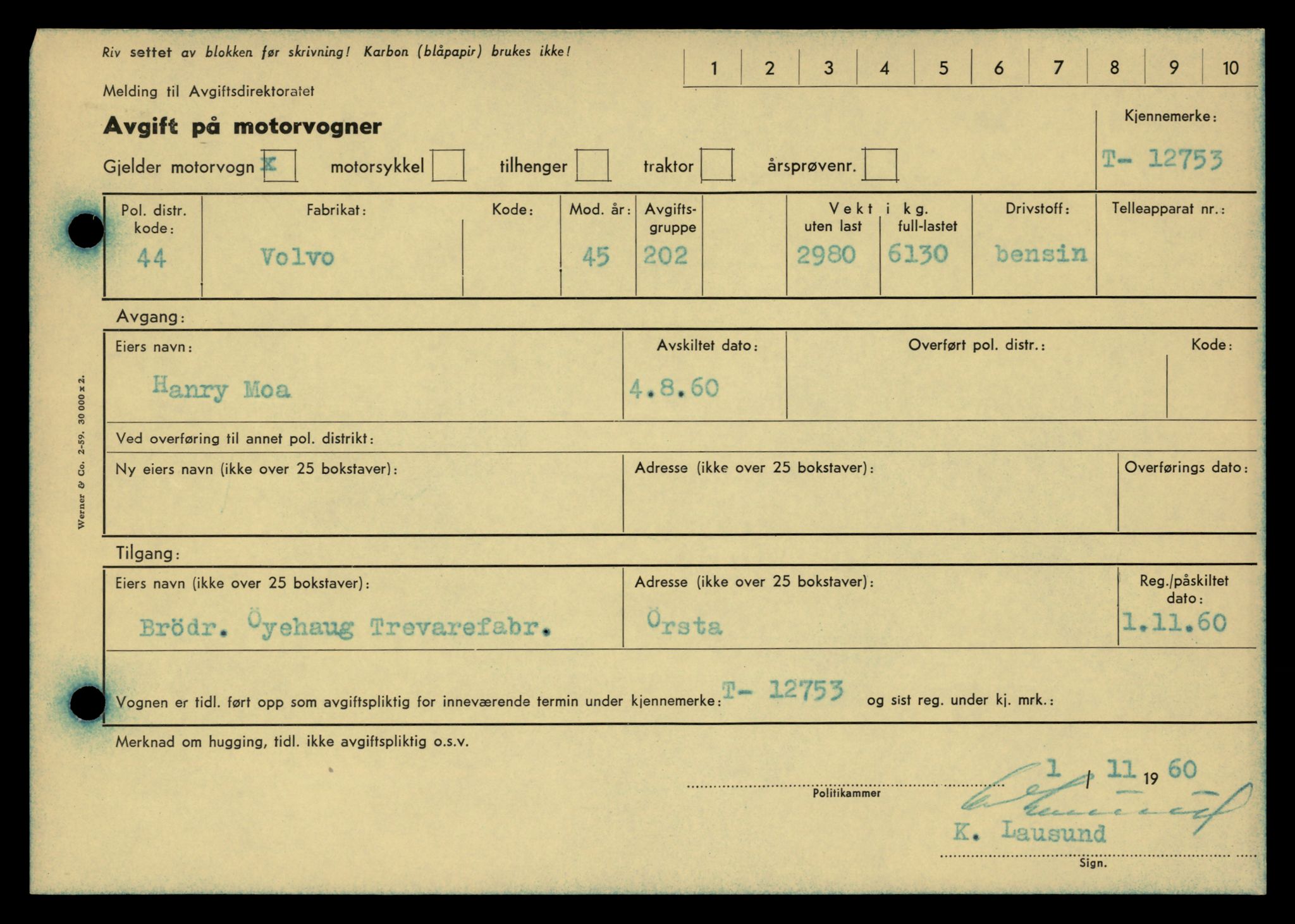 Møre og Romsdal vegkontor - Ålesund trafikkstasjon, AV/SAT-A-4099/F/Fe/L0035: Registreringskort for kjøretøy T 12653 - T 12829, 1927-1998, s. 1943