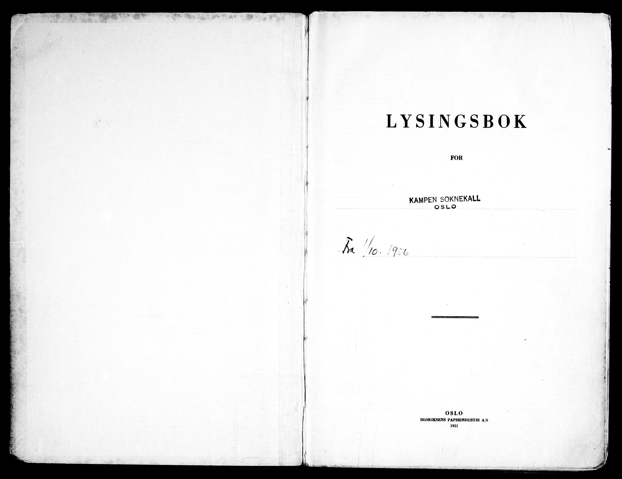 Kampen prestekontor Kirkebøker, SAO/A-10853/H/Ha/L0009: Lysningsprotokoll nr. 9, 1956-1969