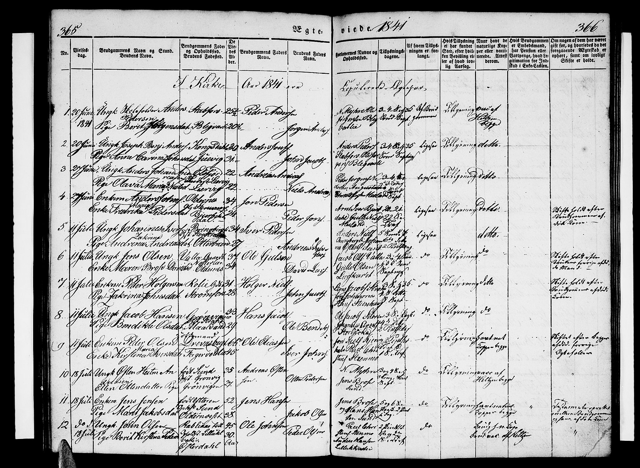 Ministerialprotokoller, klokkerbøker og fødselsregistre - Nordland, AV/SAT-A-1459/825/L0364: Klokkerbok nr. 825C01, 1841-1863, s. 365-366