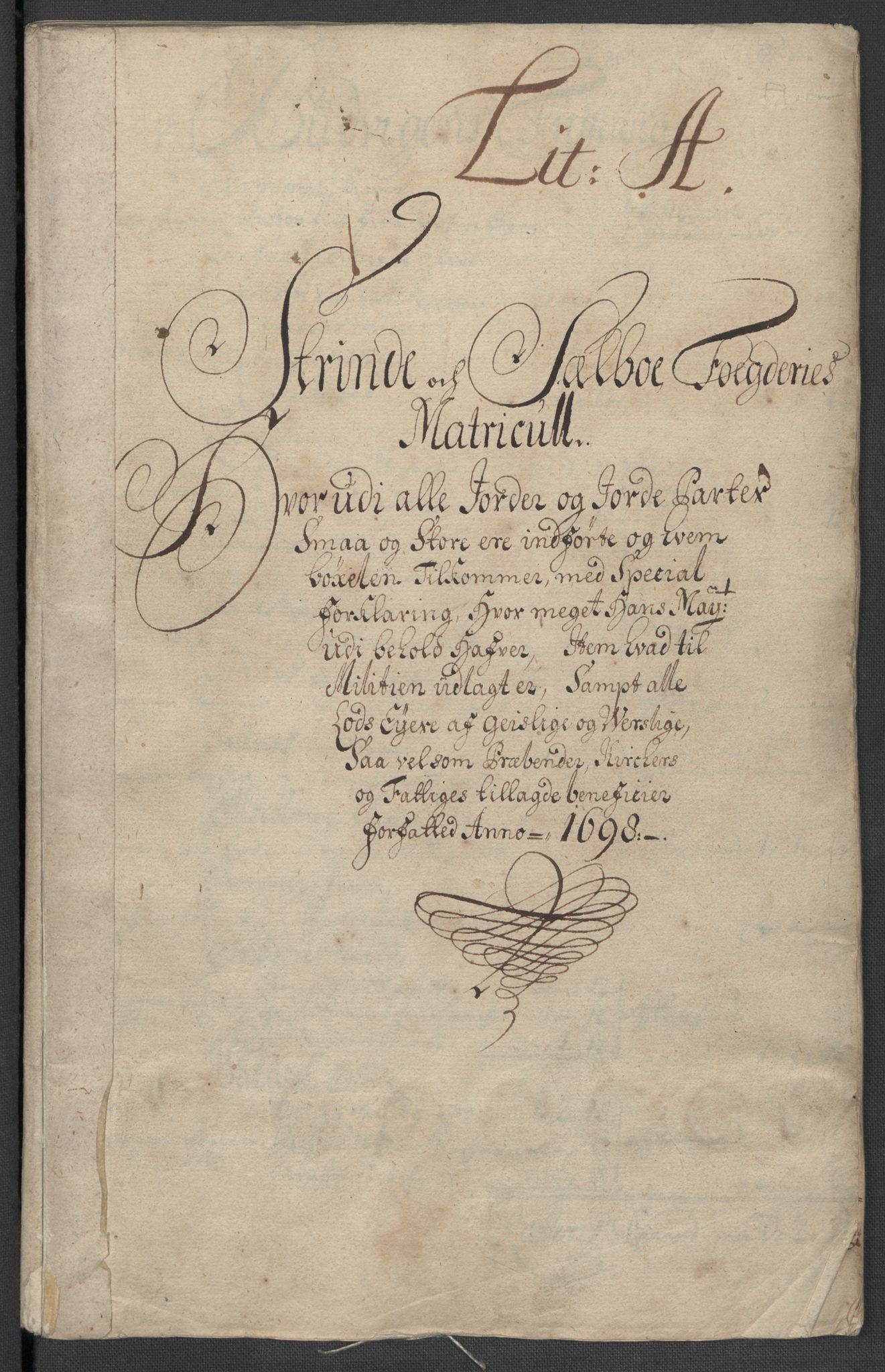 Rentekammeret inntil 1814, Reviderte regnskaper, Fogderegnskap, RA/EA-4092/R61/L4107: Fogderegnskap Strinda og Selbu, 1698-1700, s. 27