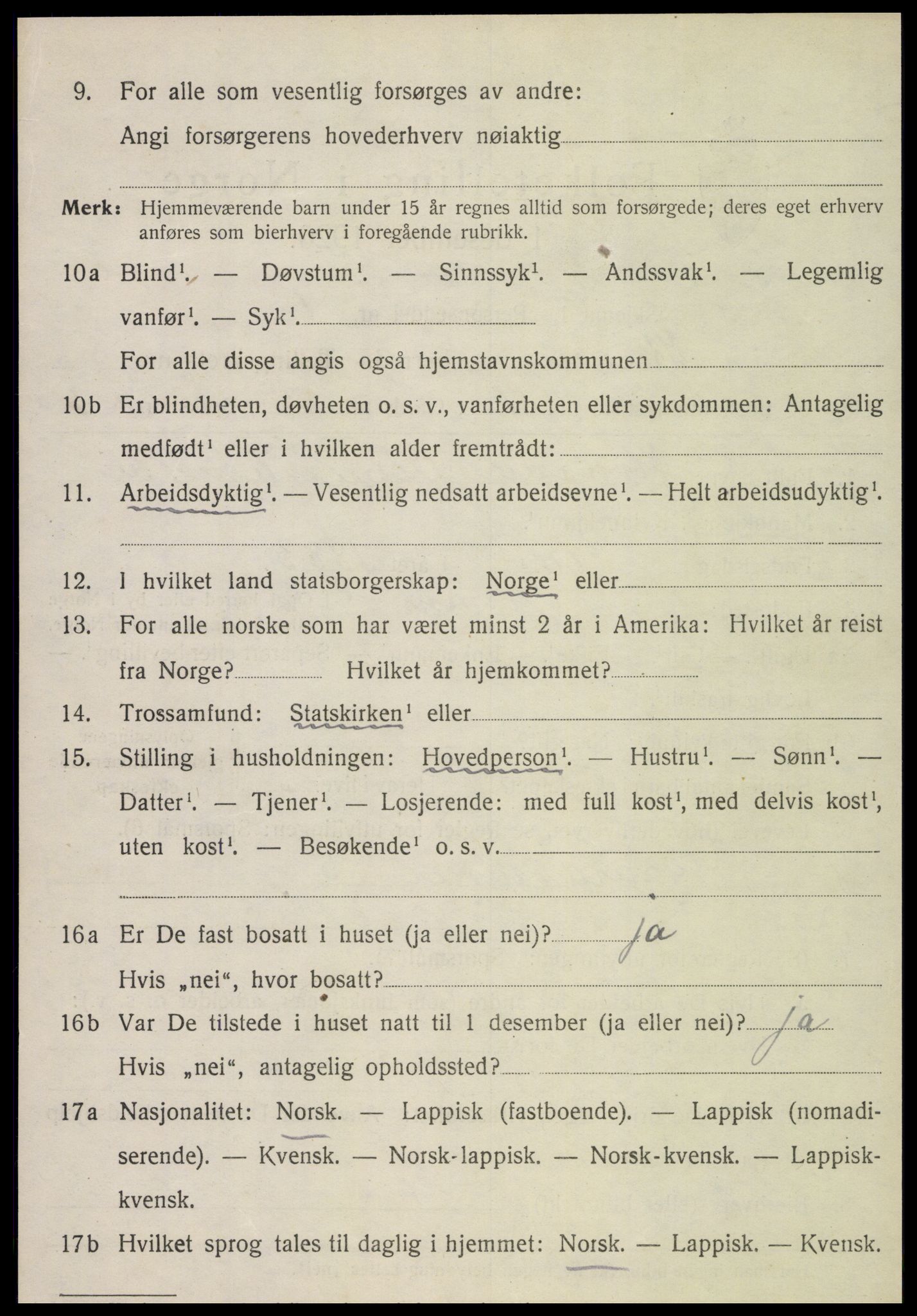 SAT, Folketelling 1920 for 1735 Kvam herred, 1920, s. 1396