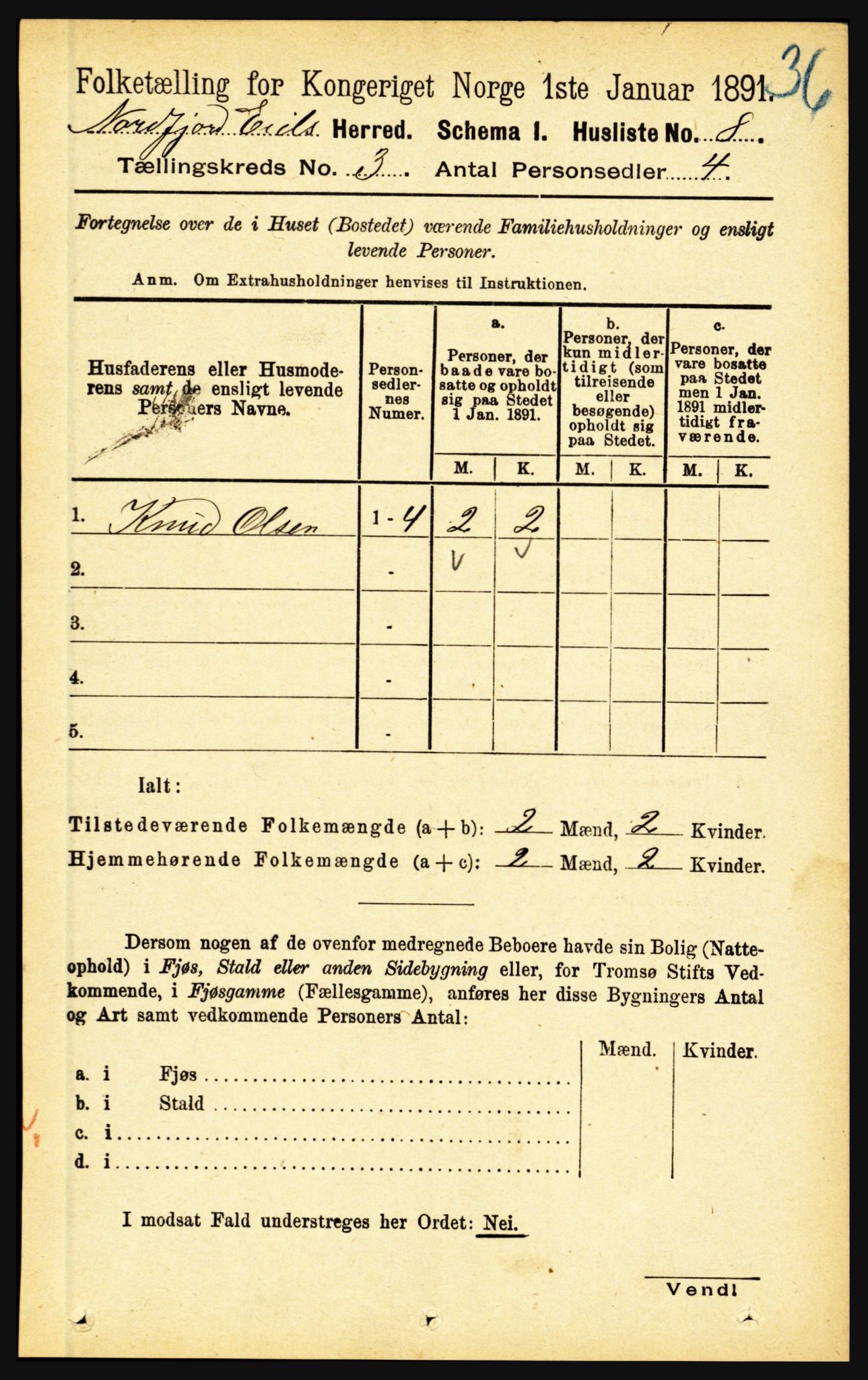 RA, Folketelling 1891 for 1443 Eid herred, 1891, s. 495