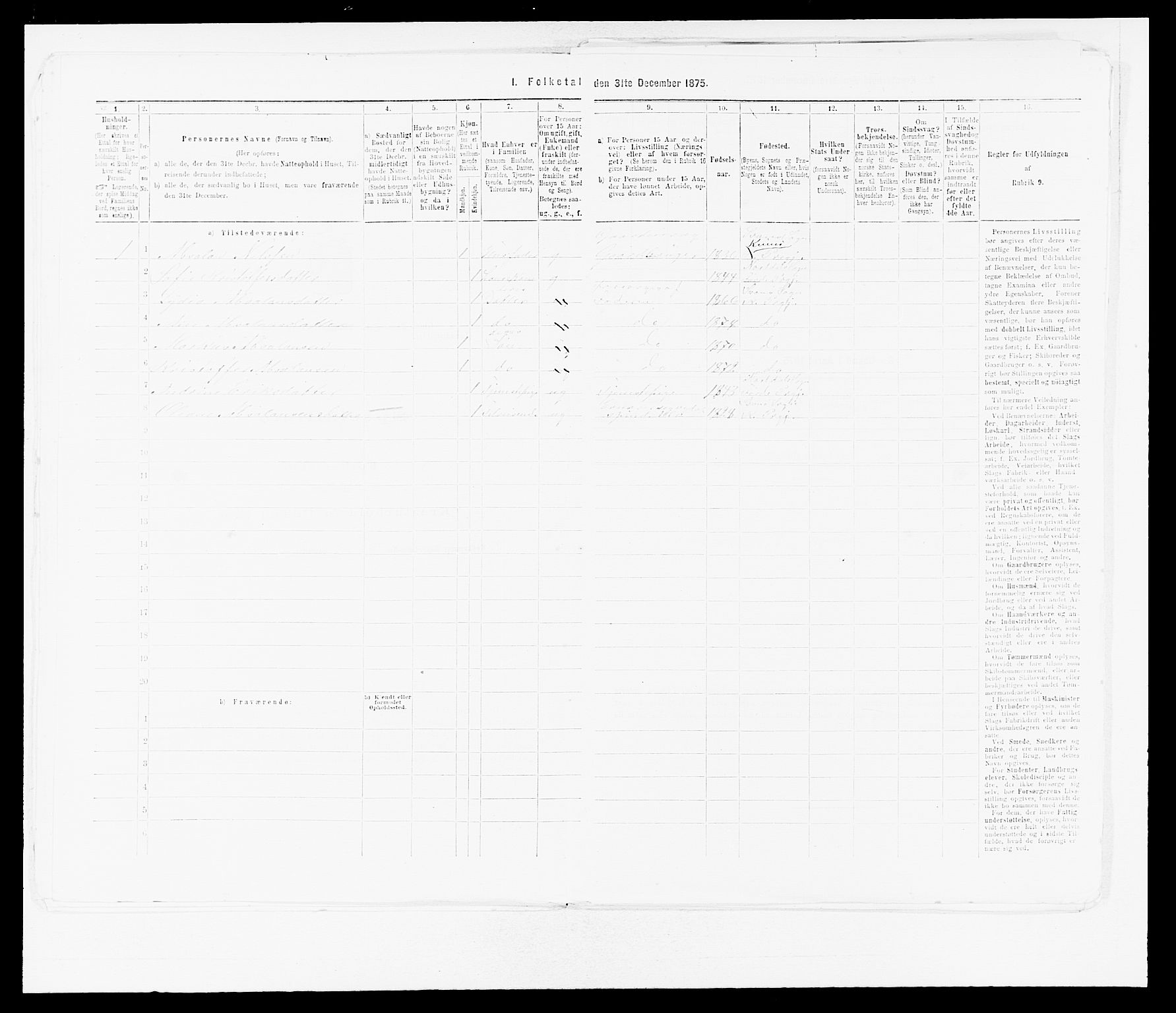 SAB, Folketelling 1875 for 1437L Kinn prestegjeld, Kinn sokn og Svanøy sokn, 1875, s. 946