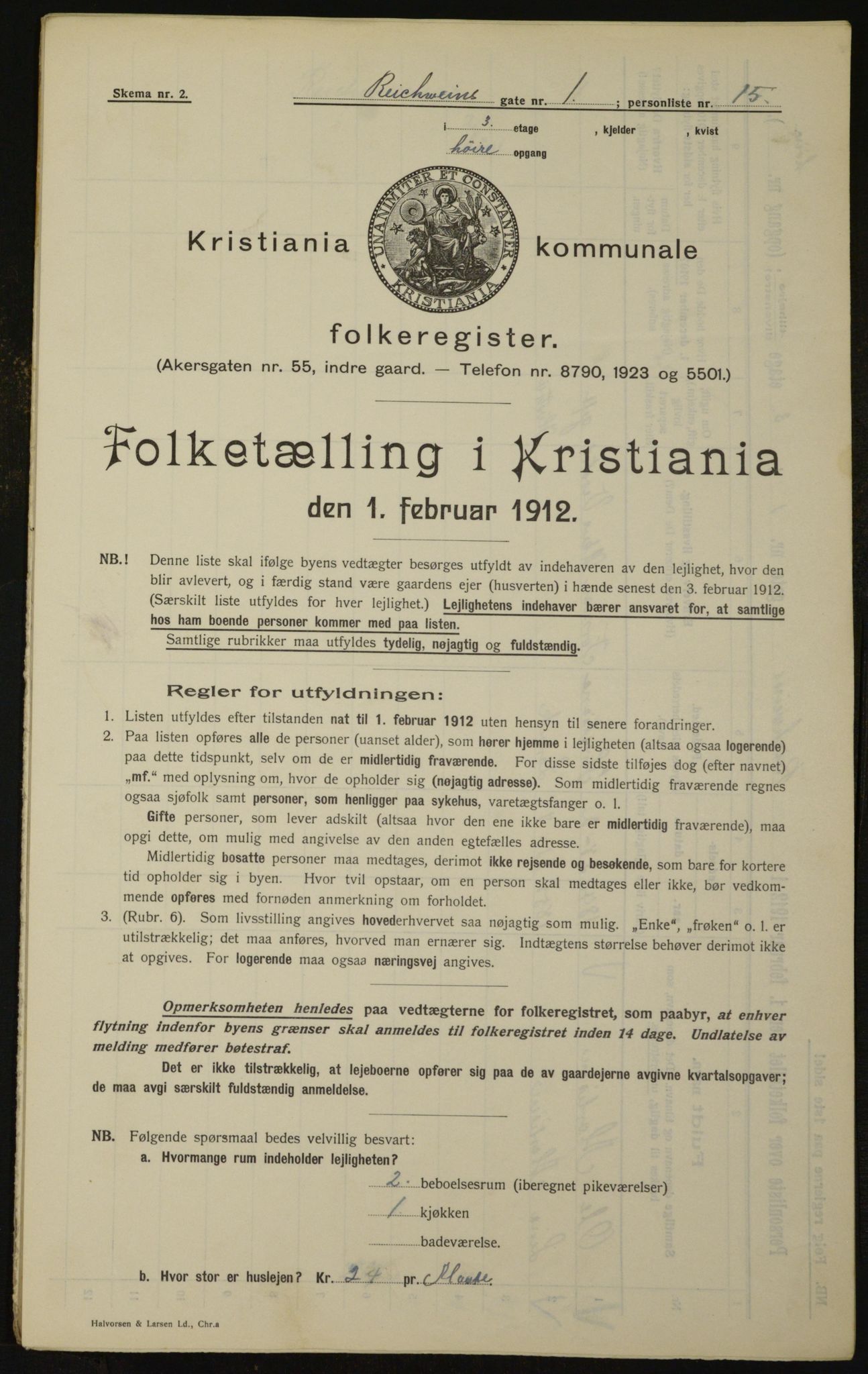 OBA, Kommunal folketelling 1.2.1912 for Kristiania, 1912, s. 82827