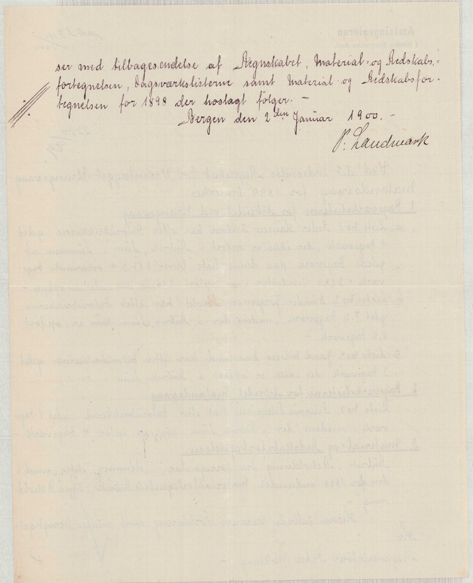 Finnaas kommune. Formannskapet, IKAH/1218a-021/E/Ea/L0002/0001: Rekneskap for veganlegg / Rekneskap for veganlegget Urangsvåg - Mælandsvåg, 1898-1900, s. 130