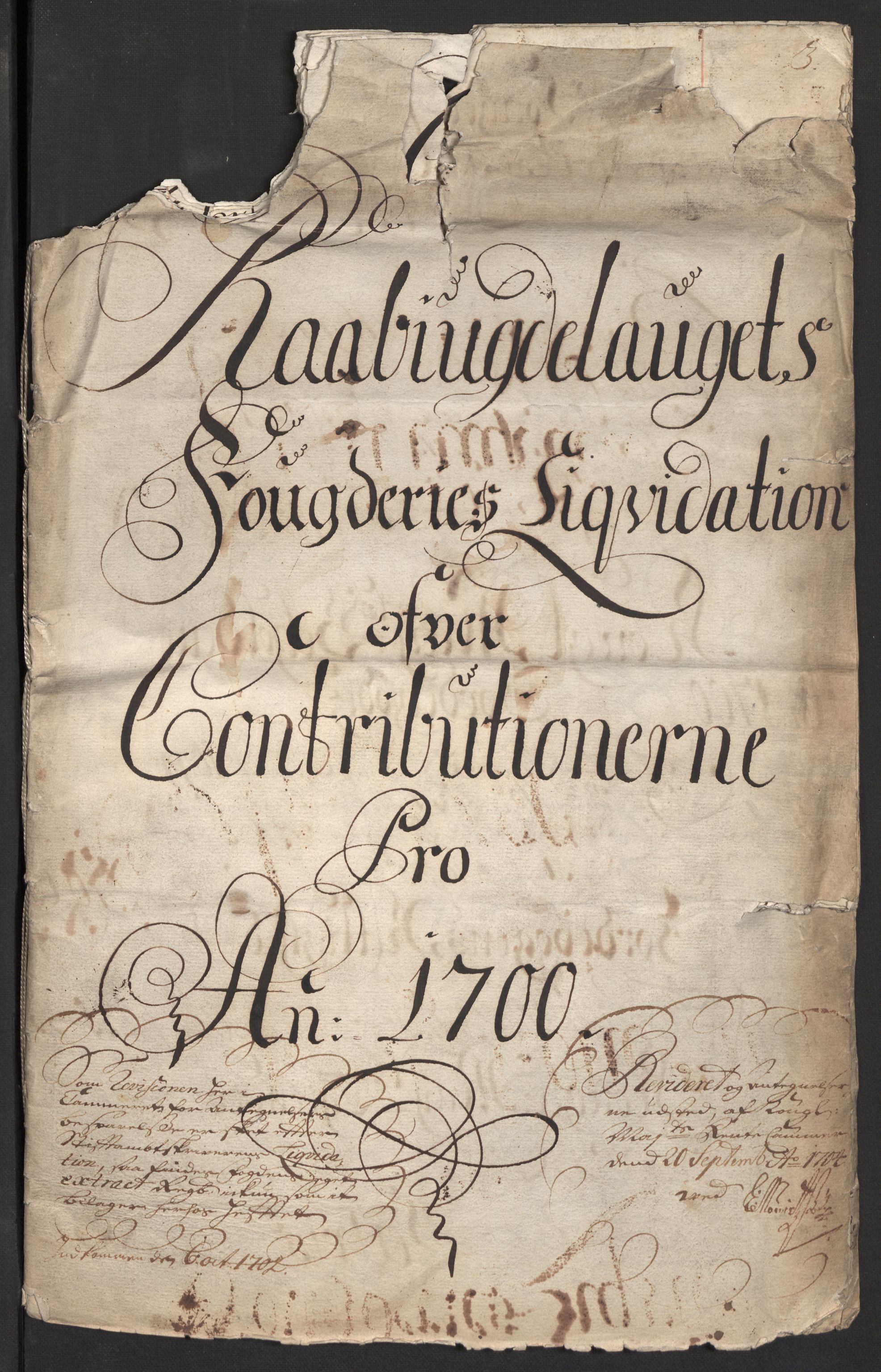 Rentekammeret inntil 1814, Reviderte regnskaper, Fogderegnskap, RA/EA-4092/R40/L2446: Fogderegnskap Råbyggelag, 1700-1702, s. 3