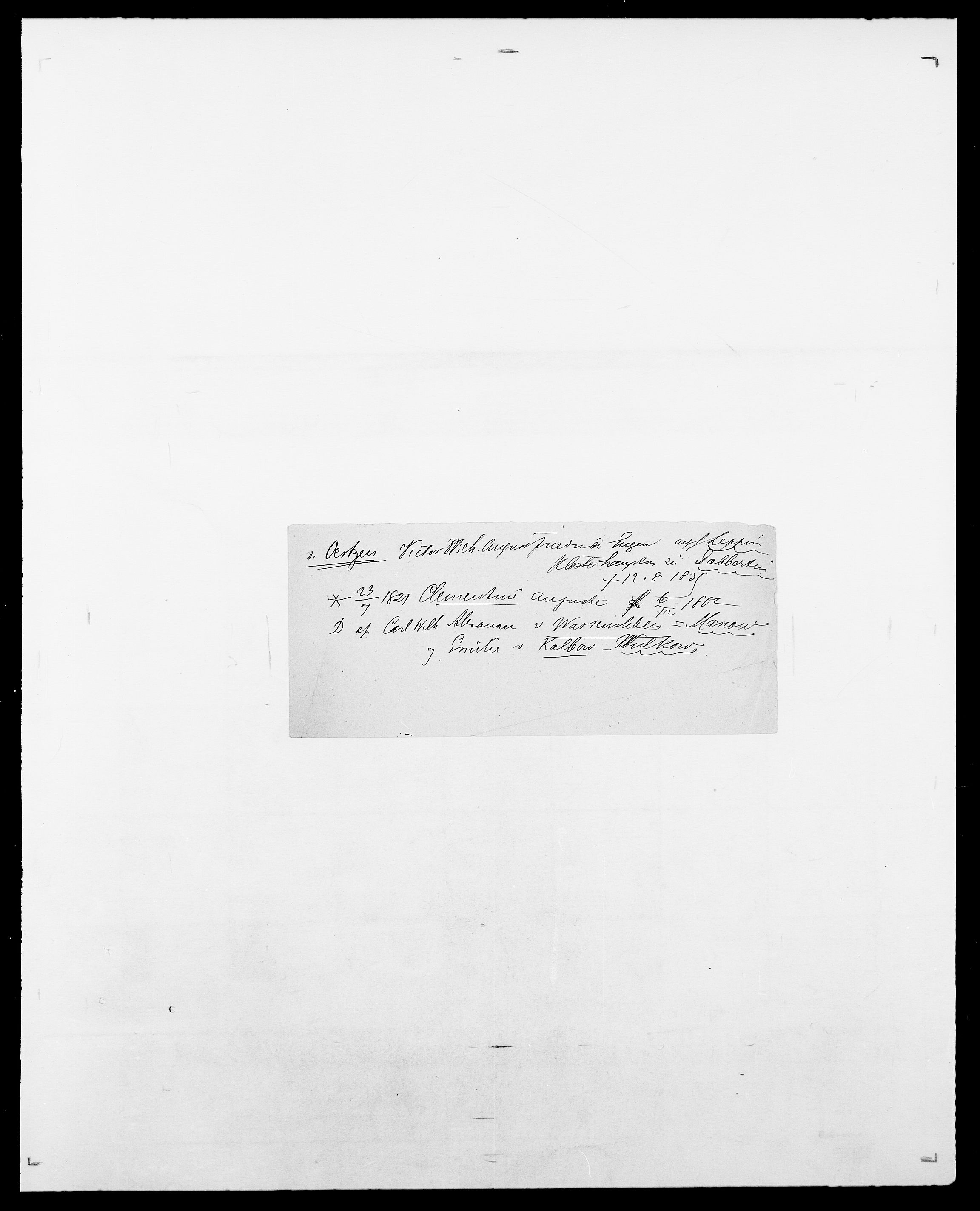 Delgobe, Charles Antoine - samling, AV/SAO-PAO-0038/D/Da/L0029: Obel - Oxholm, s. 30