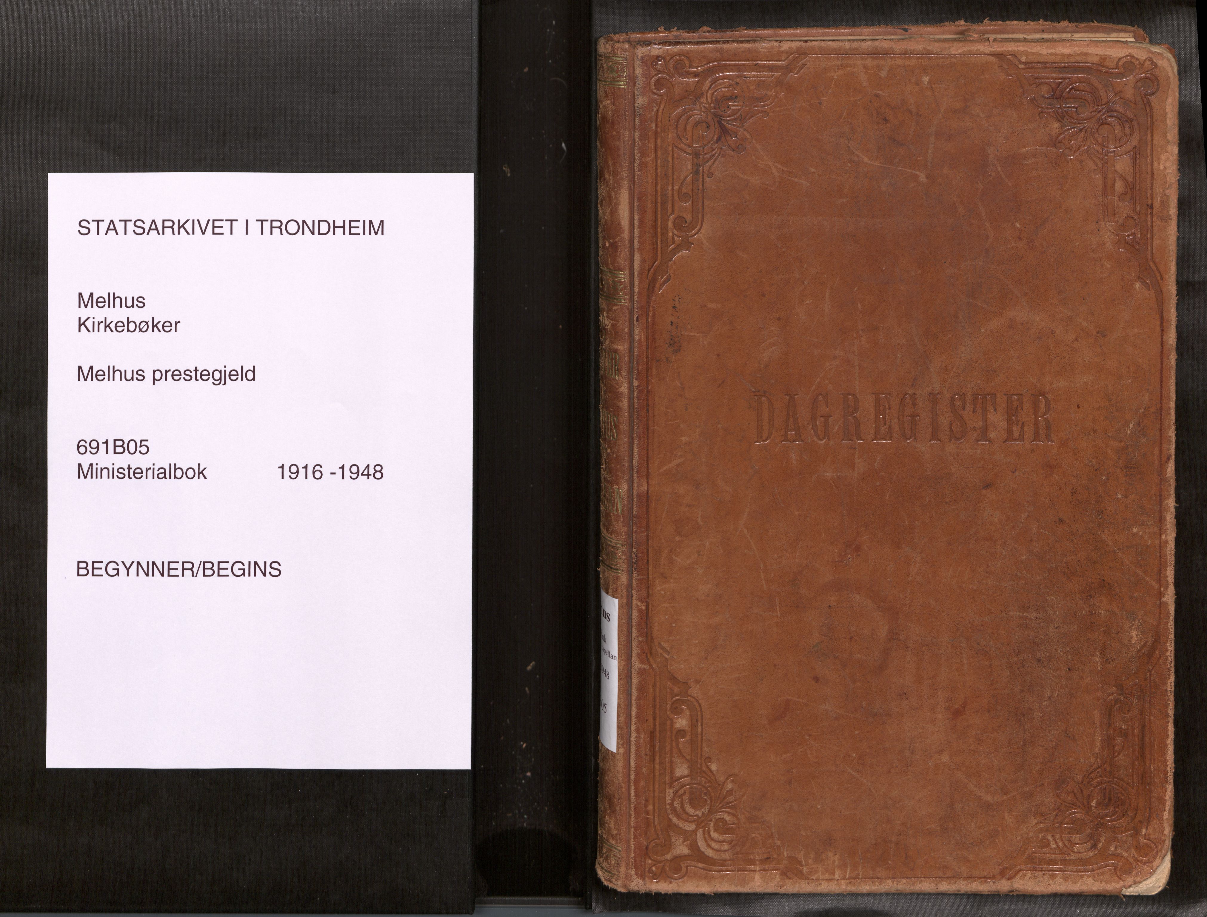 Ministerialprotokoller, klokkerbøker og fødselsregistre - Sør-Trøndelag, SAT/A-1456/691/L1089b: Dagregister nr. 691B05, 1916-1948