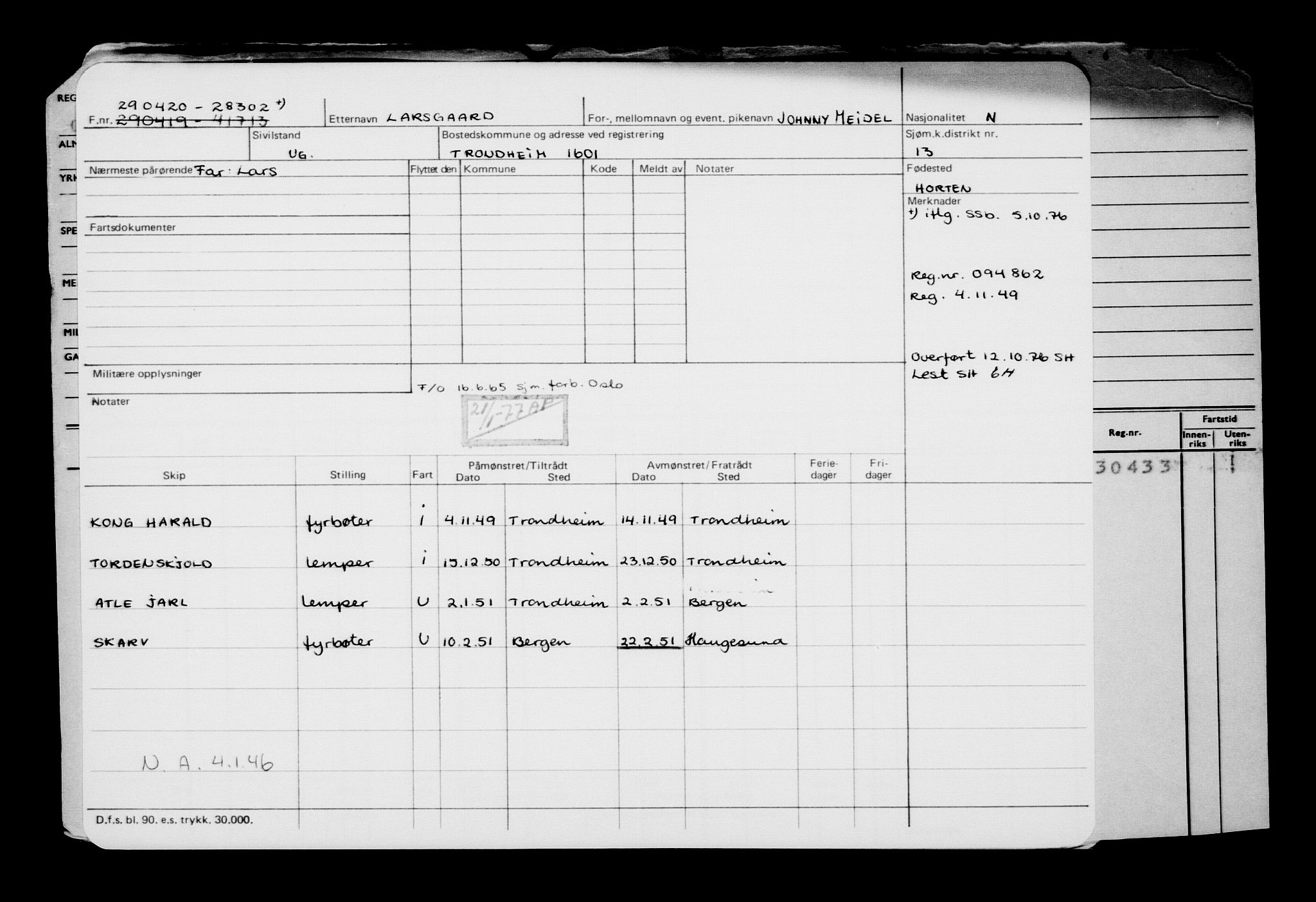 Direktoratet for sjømenn, AV/RA-S-3545/G/Gb/L0180: Hovedkort, 1920, s. 201