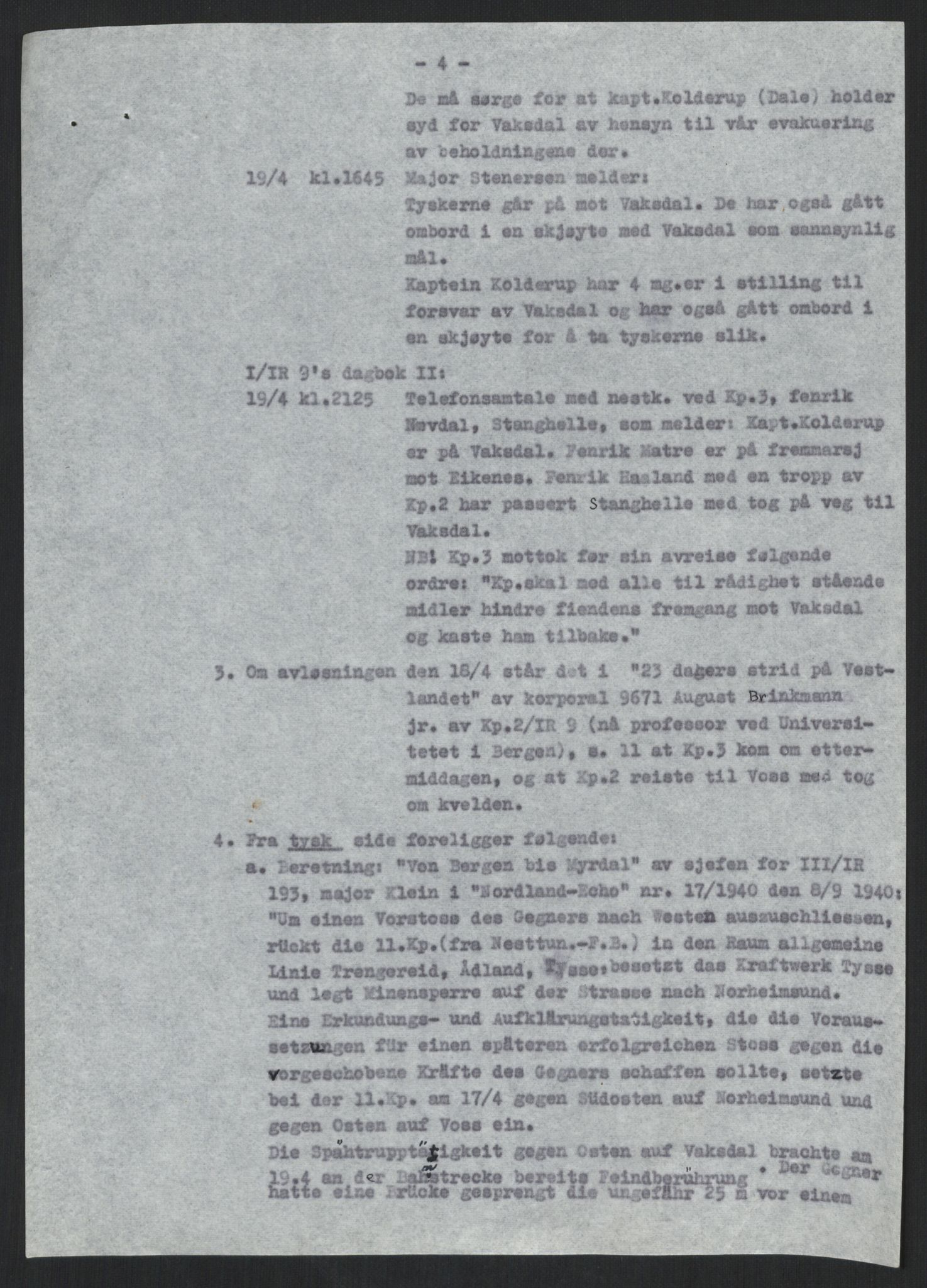 Forsvaret, Forsvarets krigshistoriske avdeling, RA/RAFA-2017/Y/Yb/L0100: II-C-11-401-402  -  4. Divisjon., 1940-1962, s. 343