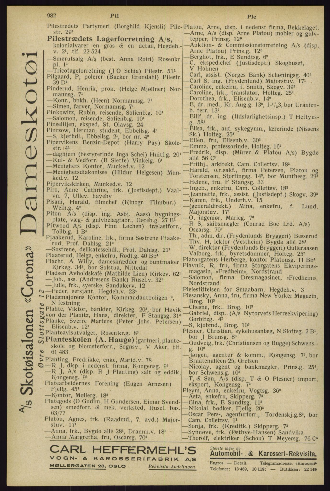 Kristiania/Oslo adressebok, PUBL/-, 1929, s. 982