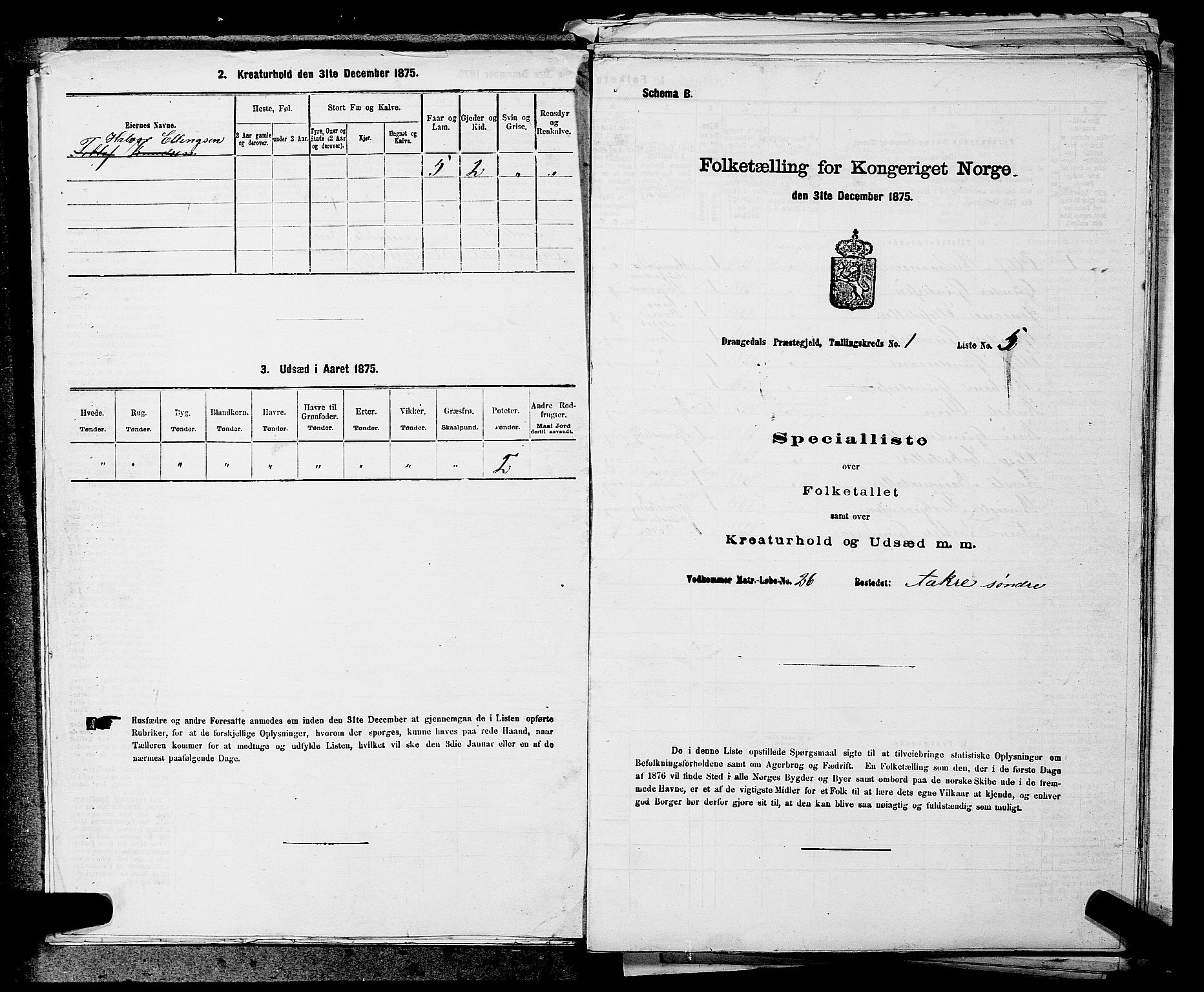 SAKO, Folketelling 1875 for 0817P Drangedal prestegjeld, 1875, s. 60