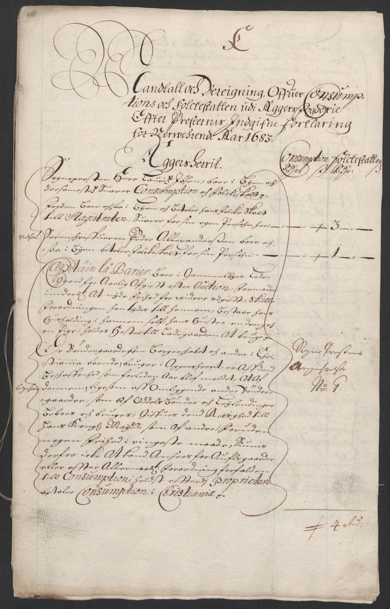 Rentekammeret inntil 1814, Reviderte regnskaper, Fogderegnskap, AV/RA-EA-4092/R08/L0420: Fogderegnskap Aker, 1682-1691, s. 272