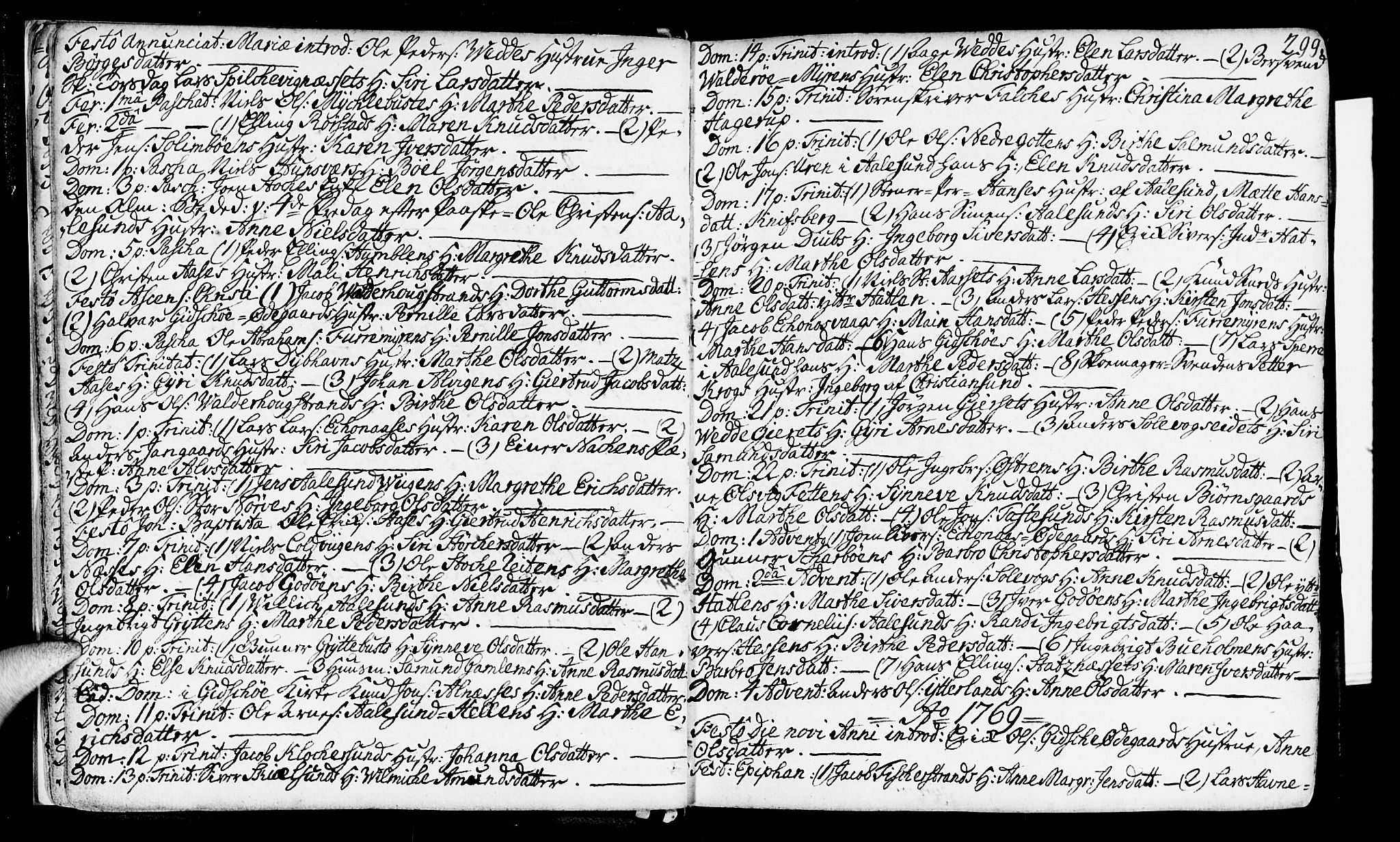 Ministerialprotokoller, klokkerbøker og fødselsregistre - Møre og Romsdal, AV/SAT-A-1454/528/L0393: Ministerialbok nr. 528A04, 1762-1800, s. 299