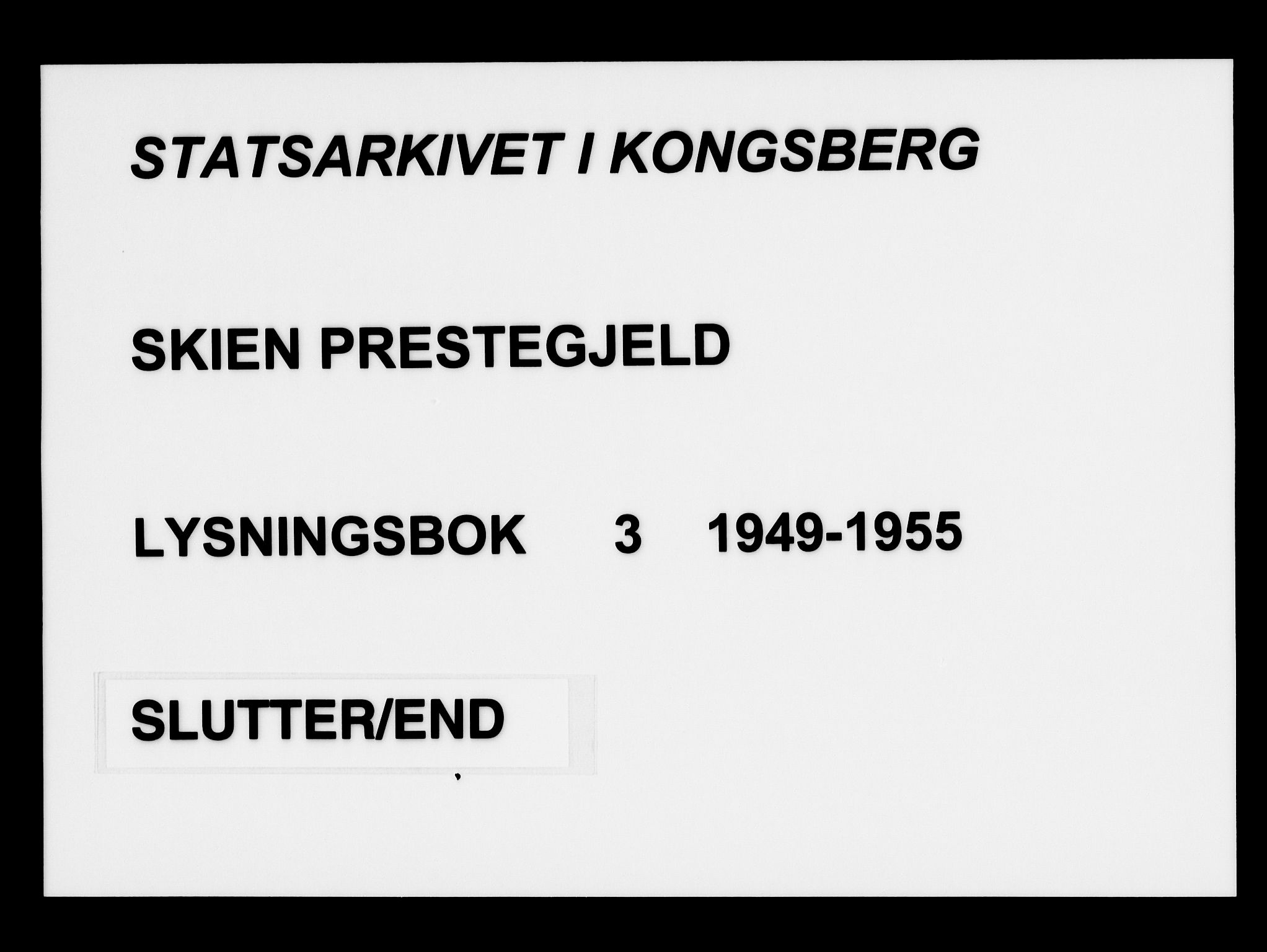 Skien kirkebøker, SAKO/A-302/H/Ha/L0003: Lysningsprotokoll nr. 3, 1949-1955