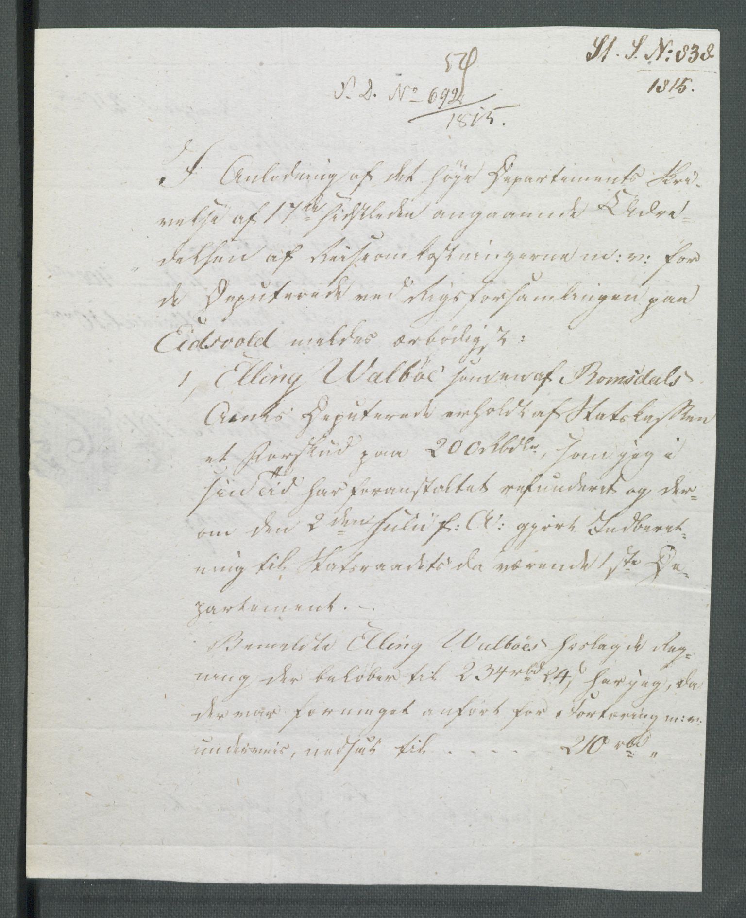 5. departement for finans-, handels- og tollfaget, AV/RA-S-3893/C/Cb/L0014: Regninger fra Riksforsamlingens deputerede, 1814, s. 288