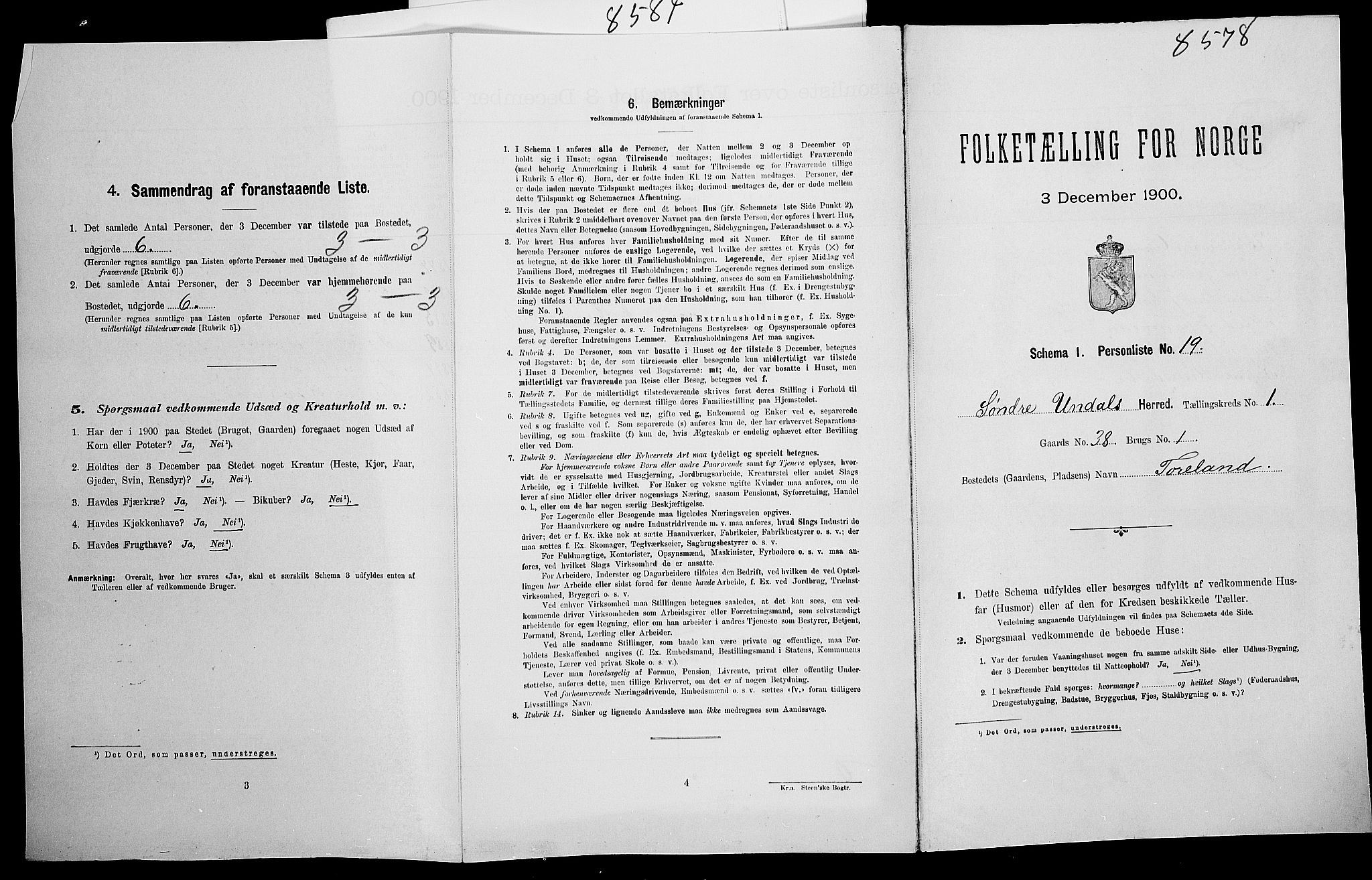SAK, Folketelling 1900 for 1029 Sør-Audnedal herred, 1900, s. 131