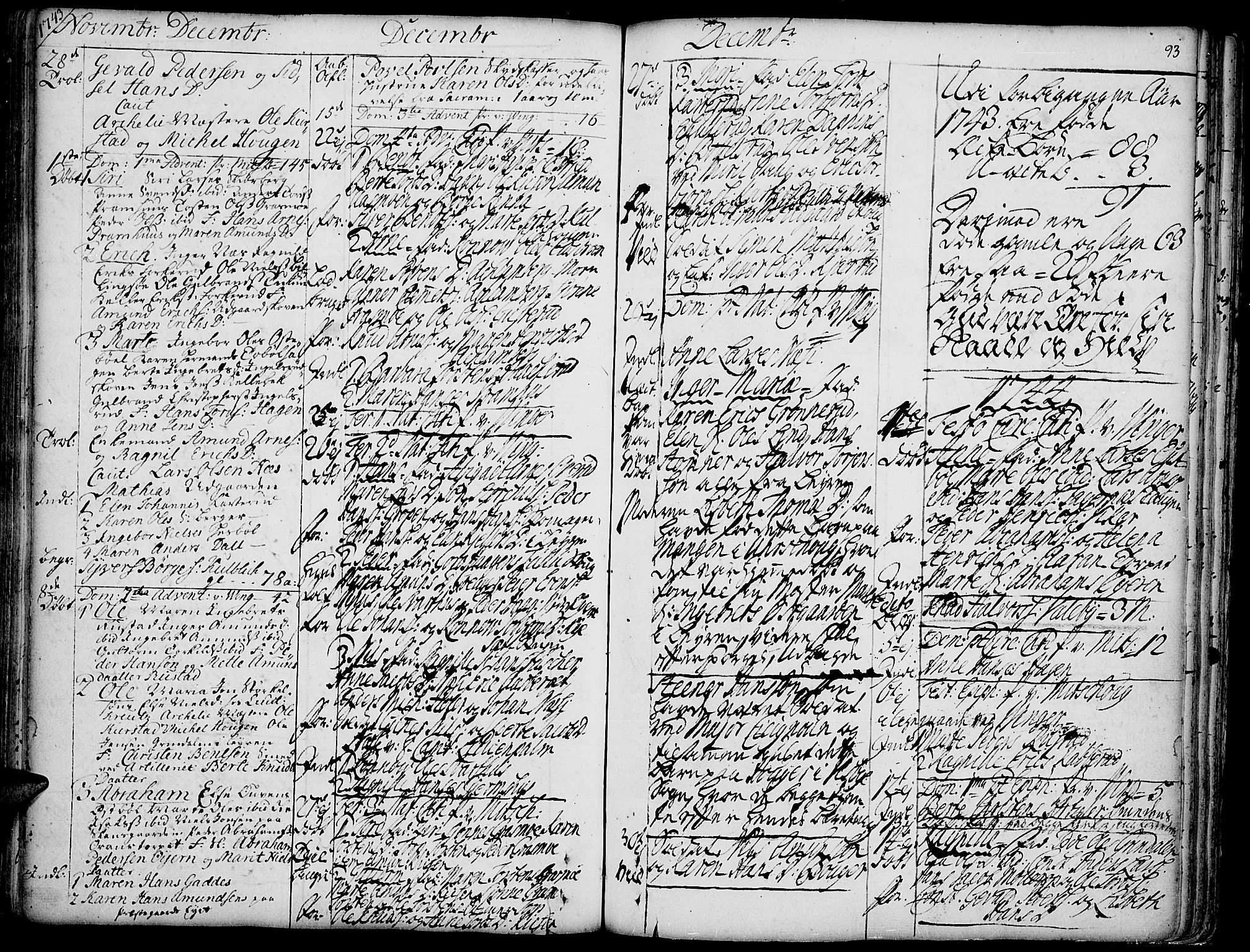 Vinger prestekontor, AV/SAH-PREST-024/H/Ha/Haa/L0002: Ministerialbok nr. 2, 1730-1751, s. 93