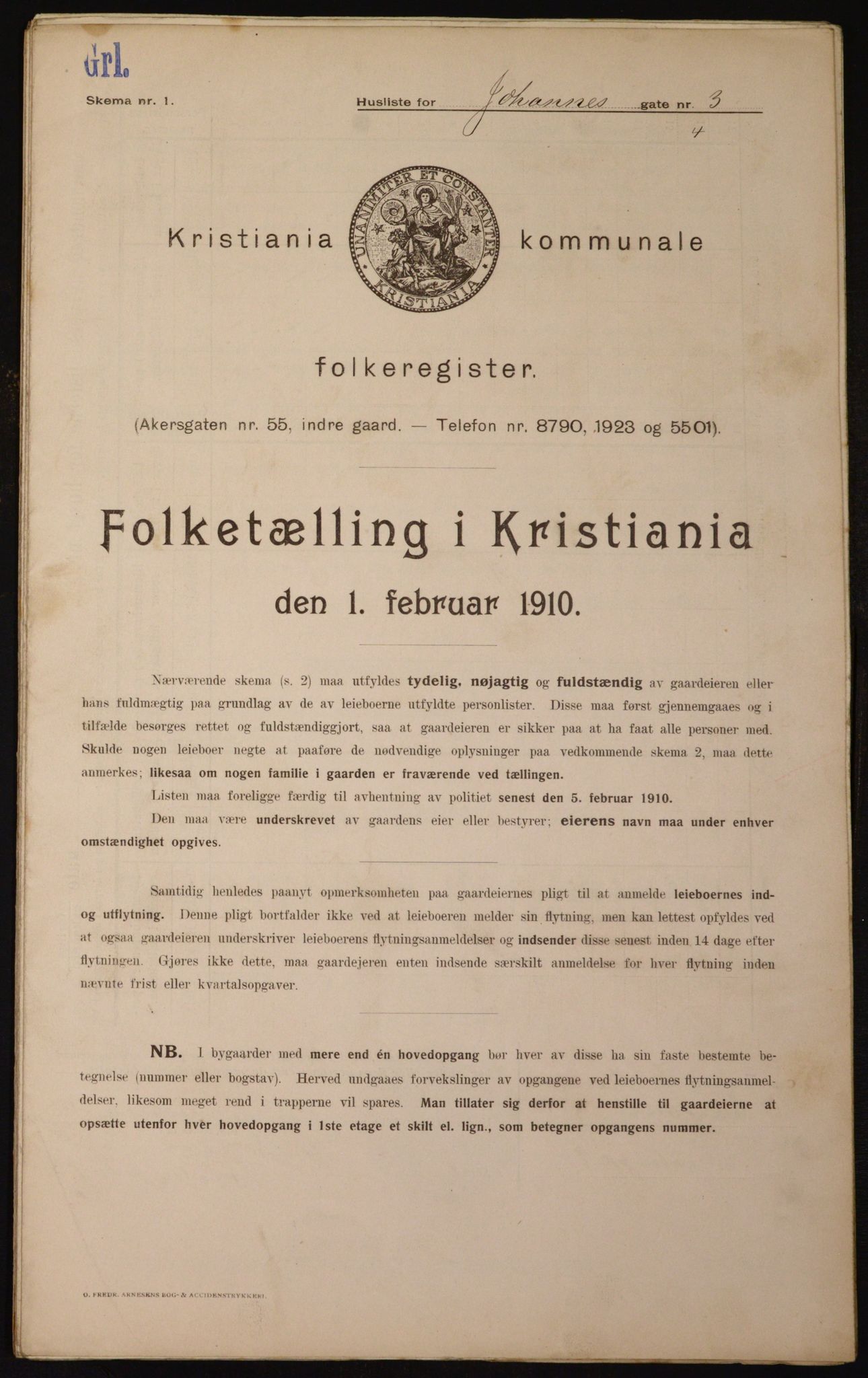 OBA, Kommunal folketelling 1.2.1910 for Kristiania, 1910, s. 45828