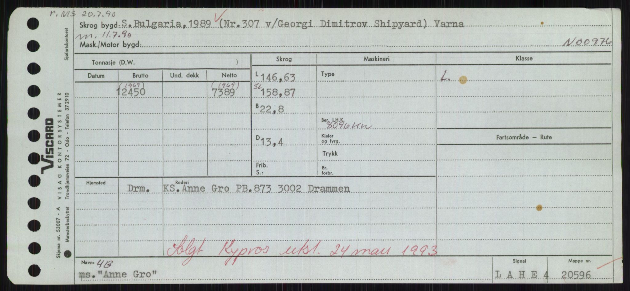 Sjøfartsdirektoratet med forløpere, Skipsmålingen, RA/S-1627/H/Hd/L0001: Fartøy, A-Anv, s. 733