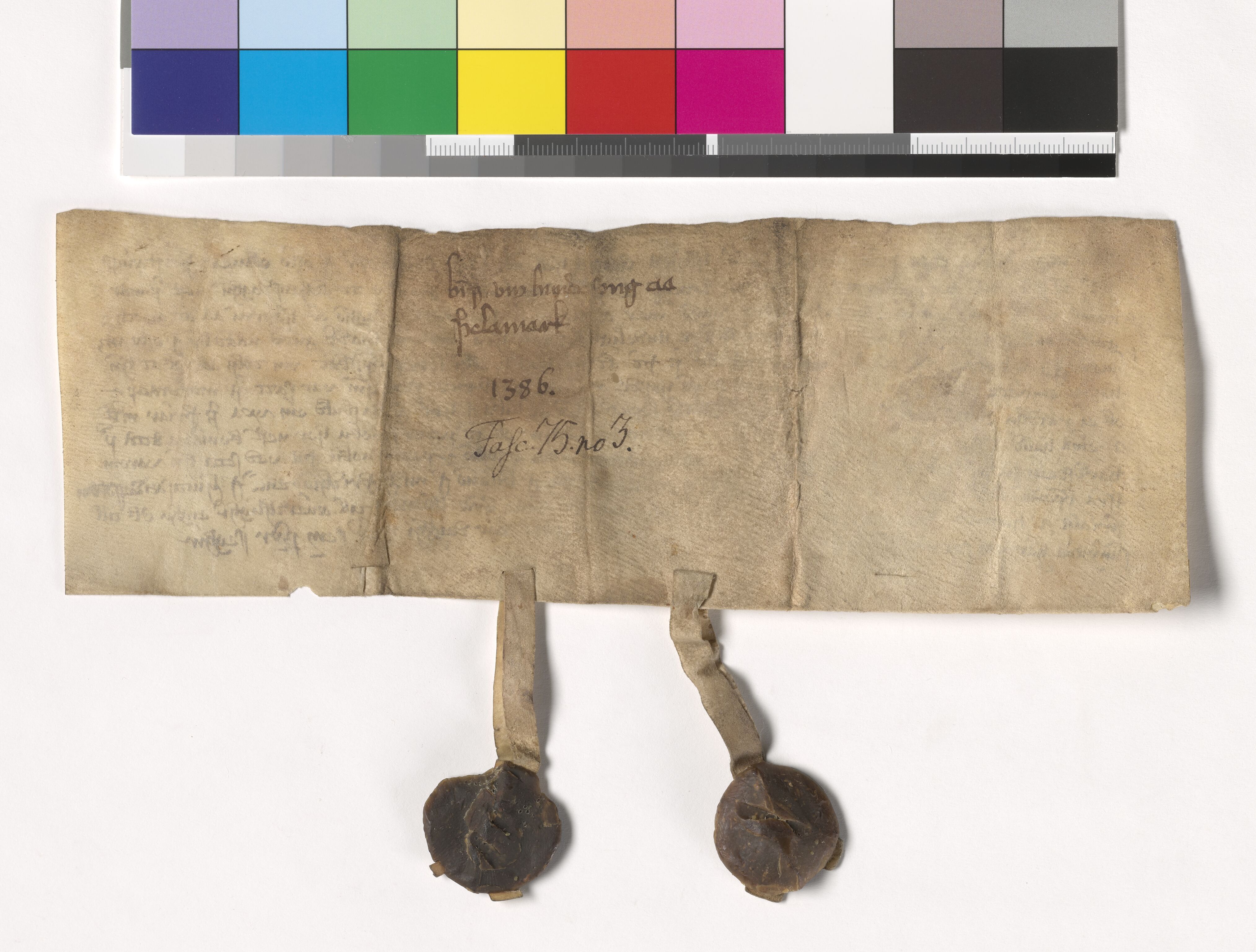 Riksarkivets diplomsamling, AV/RA-EA-5965/F05/L0185: NRA AM fasc. 75 nr. 3-9, 1386-1387, s. 4