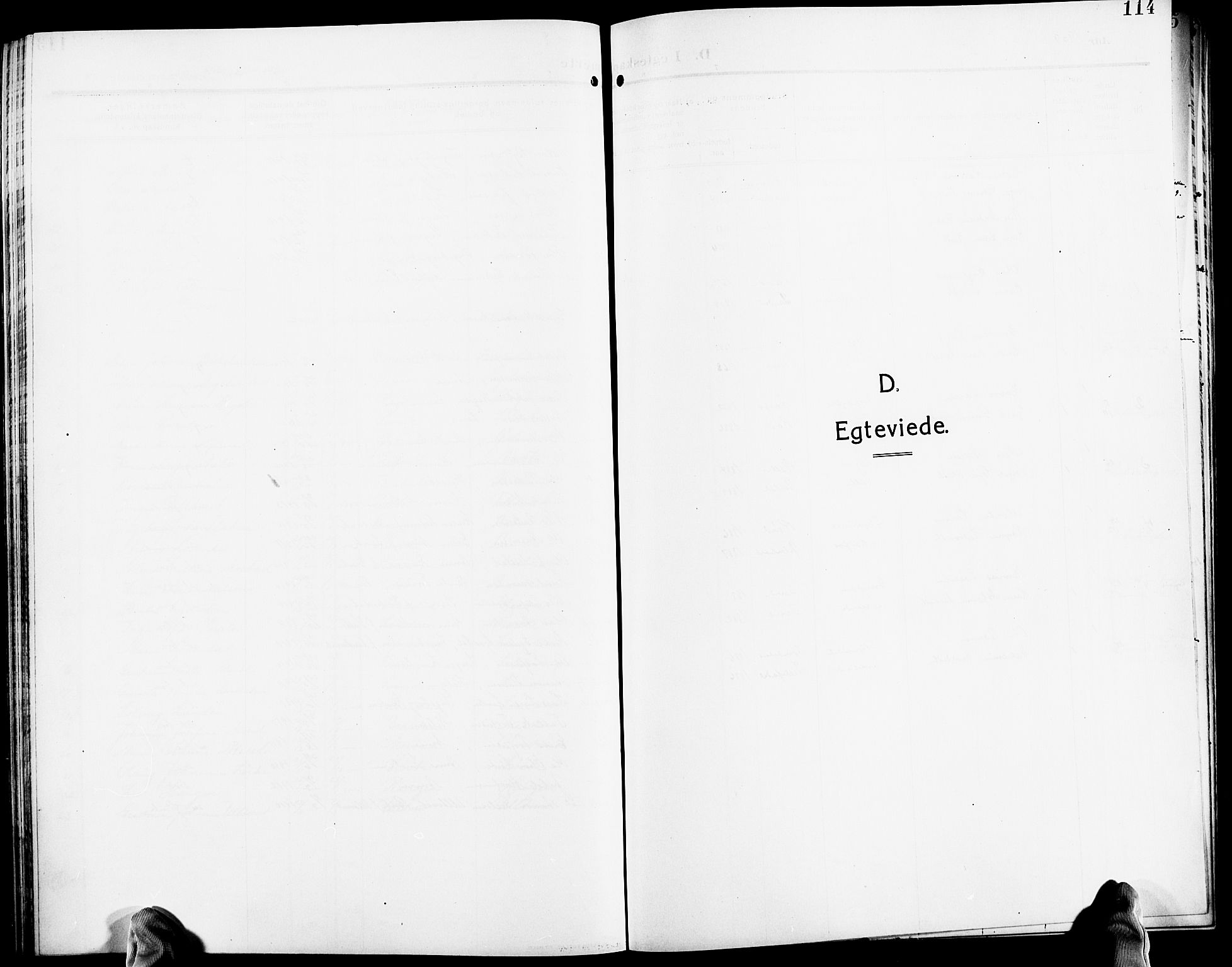 Gjerstad sokneprestkontor, SAK/1111-0014/F/Fb/Fba/L0008: Klokkerbok nr. B 8, 1909-1925, s. 114
