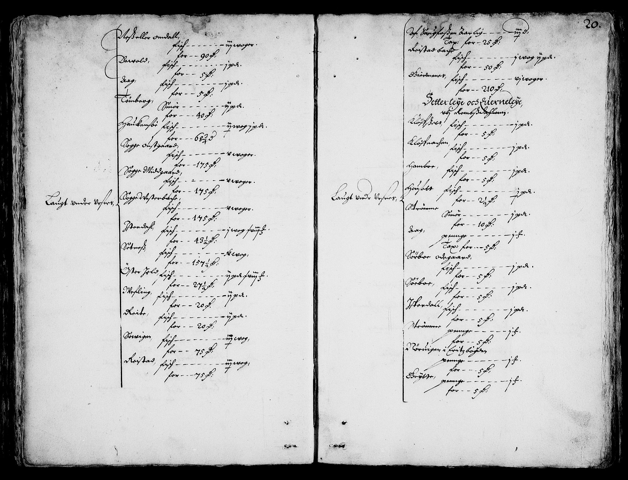 Rentekammeret inntil 1814, Realistisk ordnet avdeling, RA/EA-4070/On/L0001/0002: Statens gods / [Jj 2]: Jordebok og forklaring over atkomstene til Hannibal Sehesteds gods, 1651, s. 1019b-1020a