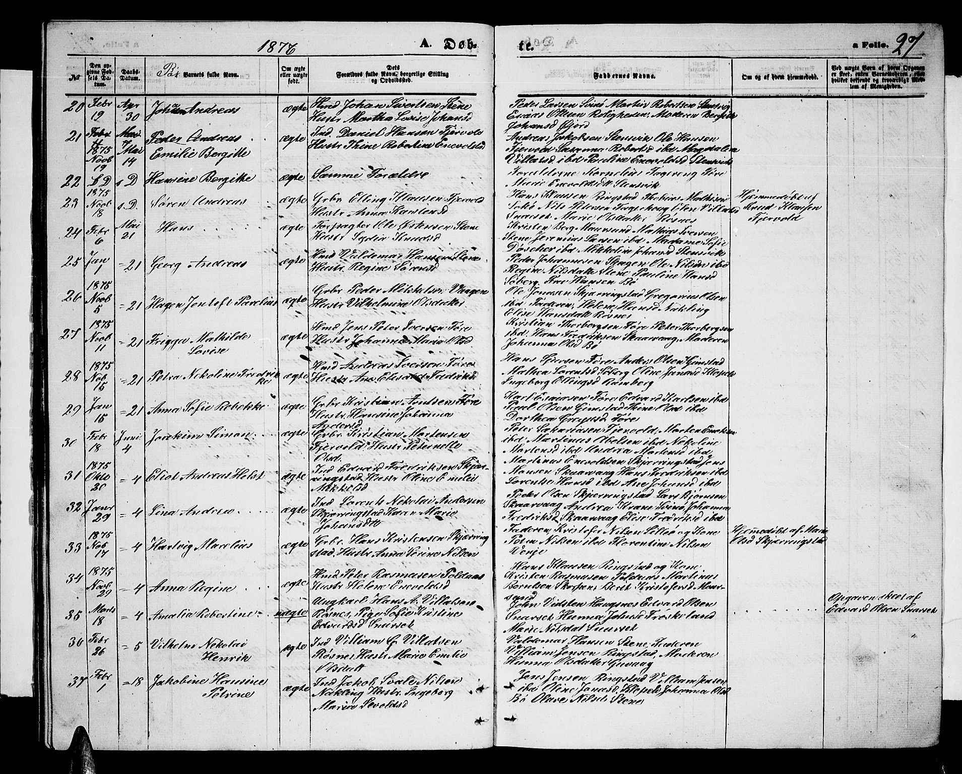 Ministerialprotokoller, klokkerbøker og fødselsregistre - Nordland, AV/SAT-A-1459/891/L1314: Klokkerbok nr. 891C03, 1870-1885, s. 27