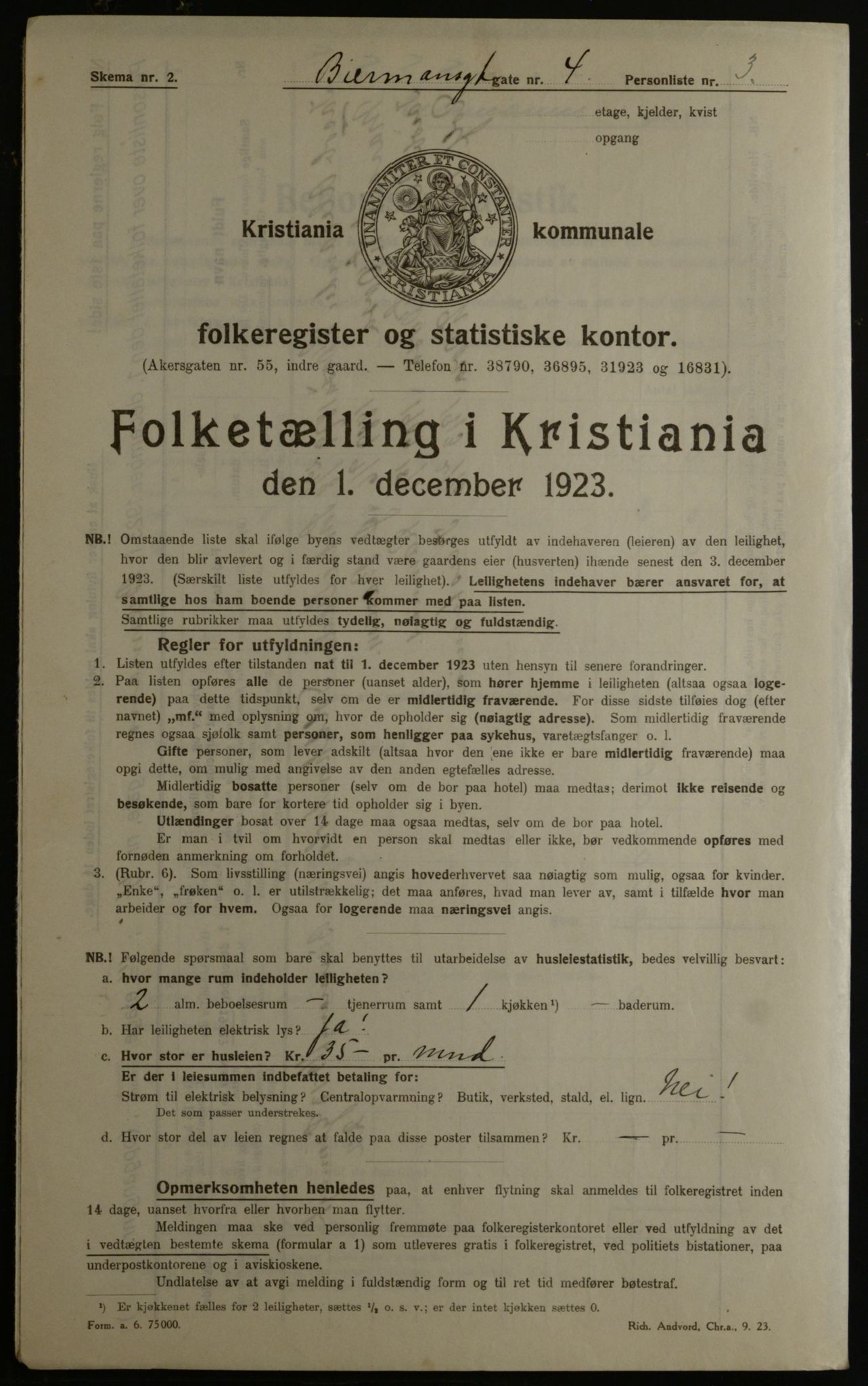 OBA, Kommunal folketelling 1.12.1923 for Kristiania, 1923, s. 5810