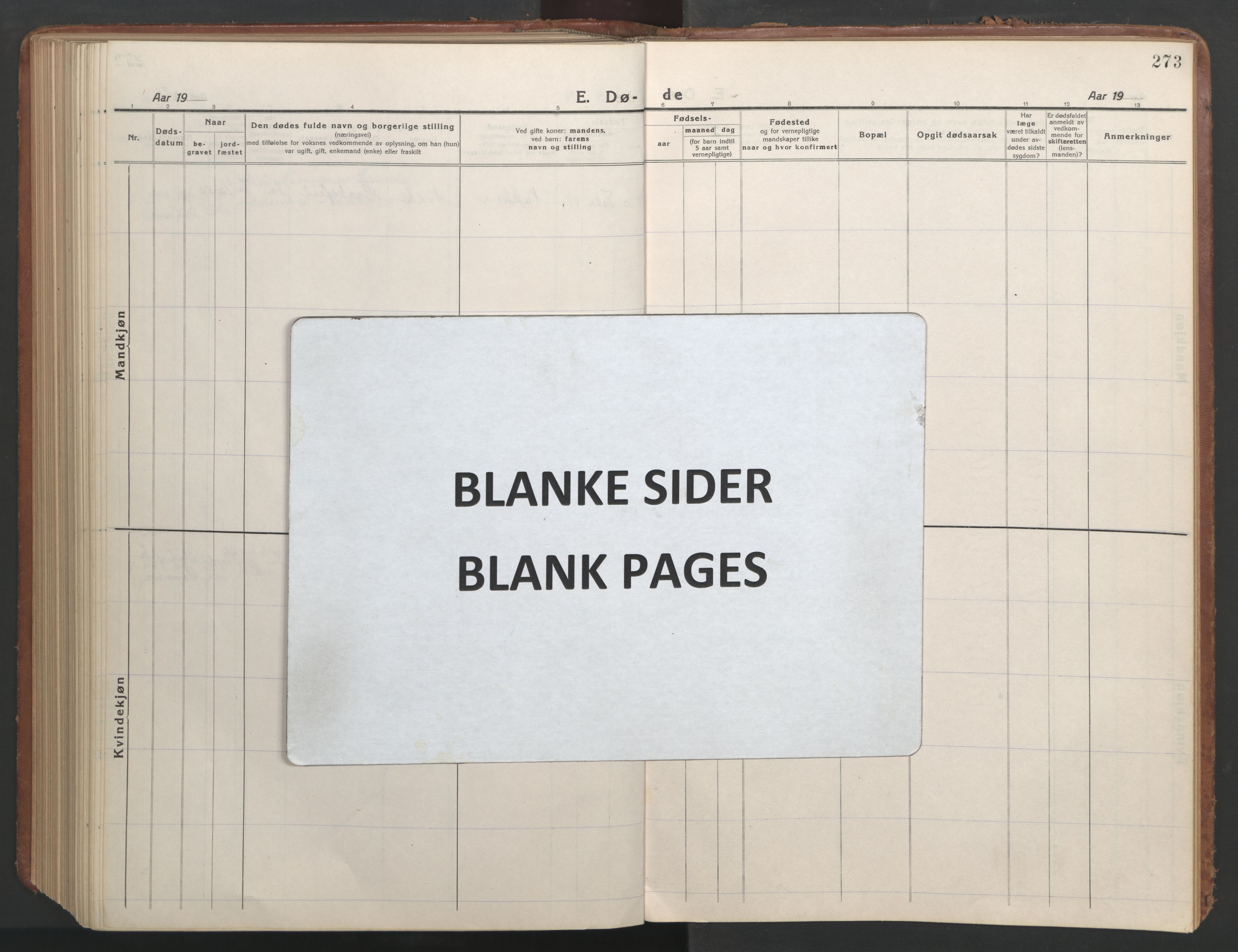 Ministerialprotokoller, klokkerbøker og fødselsregistre - Møre og Romsdal, AV/SAT-A-1454/540/L0542: Klokkerbok nr. 540C02, 1921-1967, s. 273