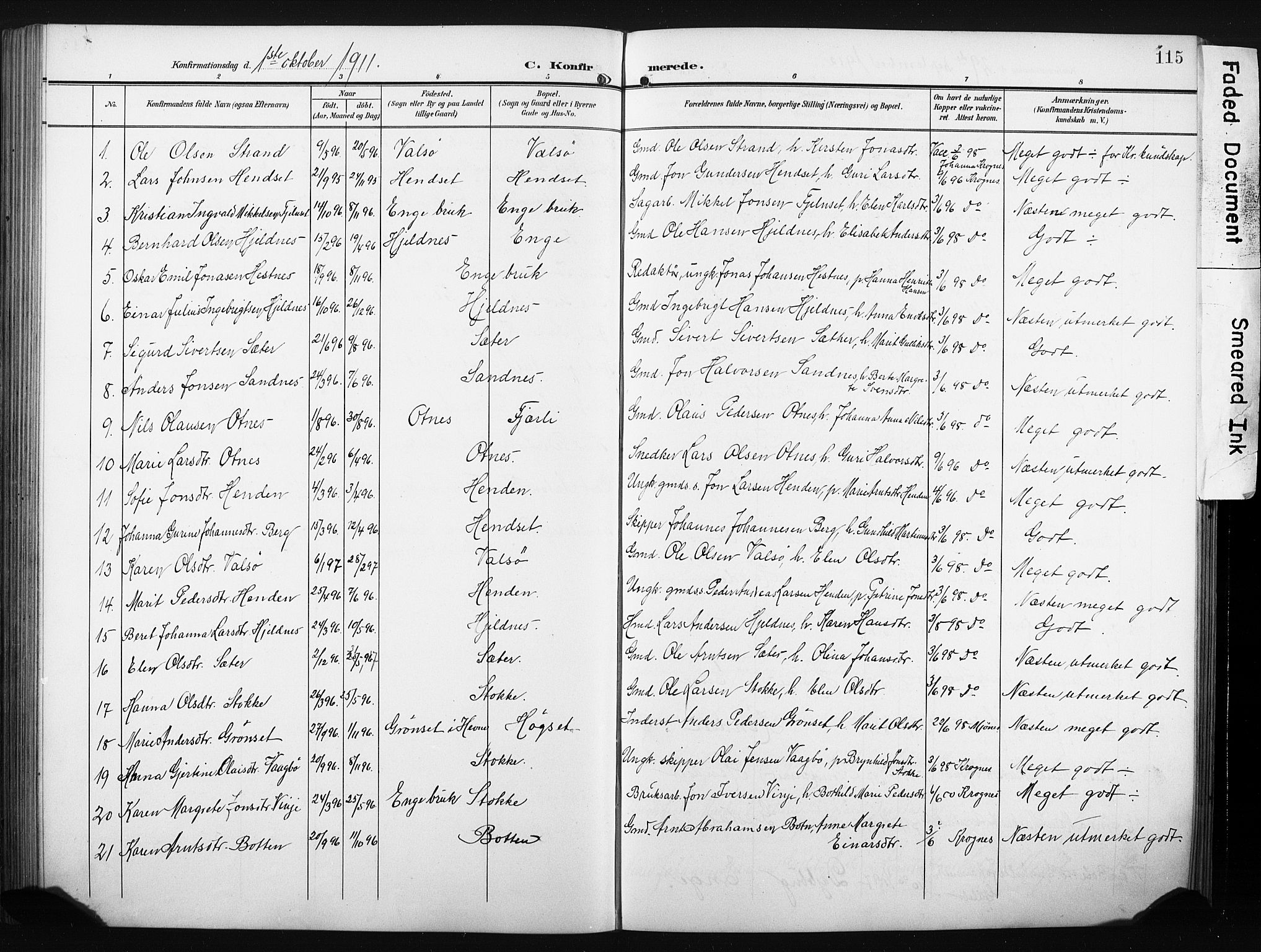 Ministerialprotokoller, klokkerbøker og fødselsregistre - Møre og Romsdal, AV/SAT-A-1454/580/L0927: Klokkerbok nr. 580C02, 1904-1932, s. 115