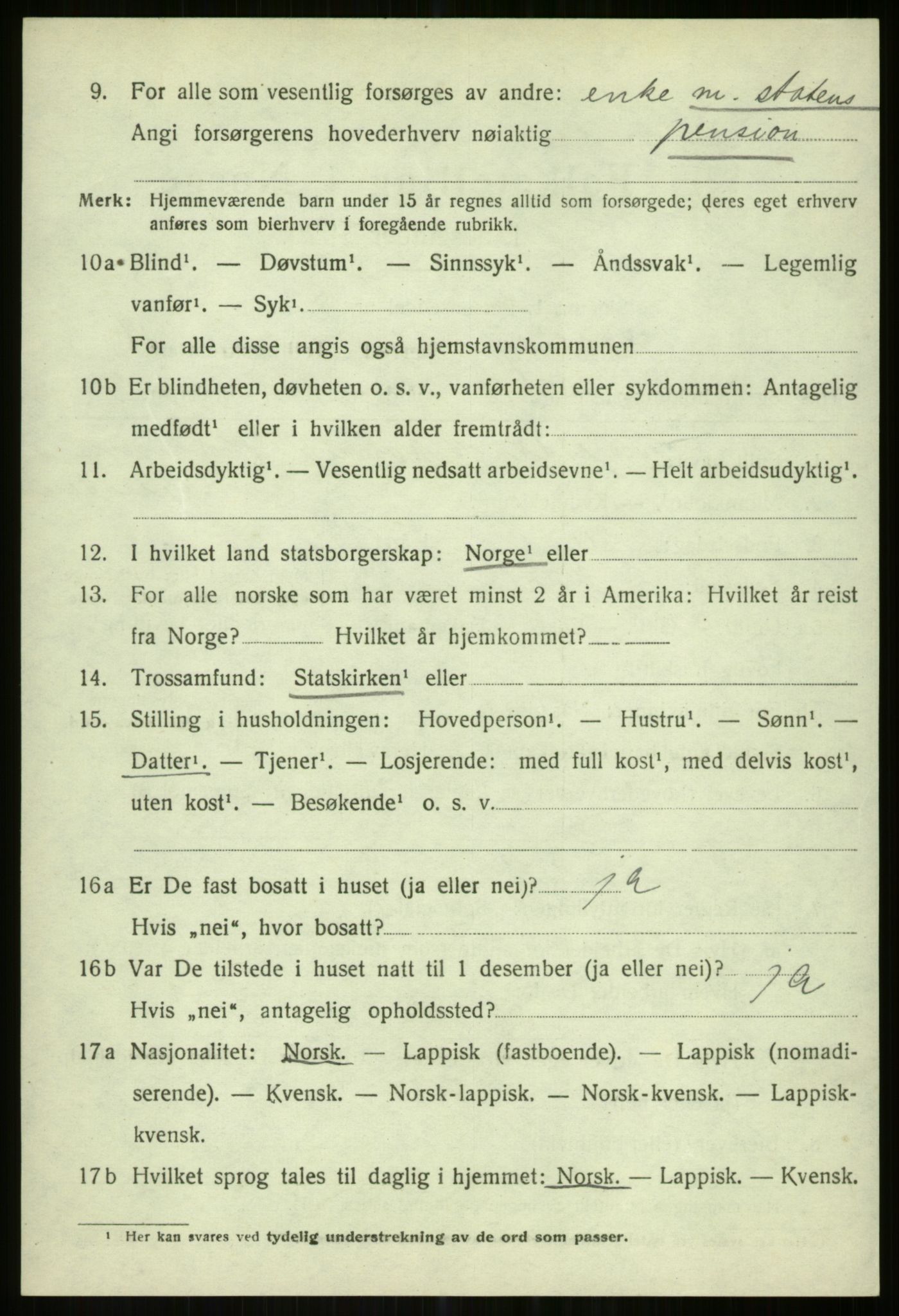 SATØ, Folketelling 1920 for 1936 Karlsøy herred, 1920, s. 5260